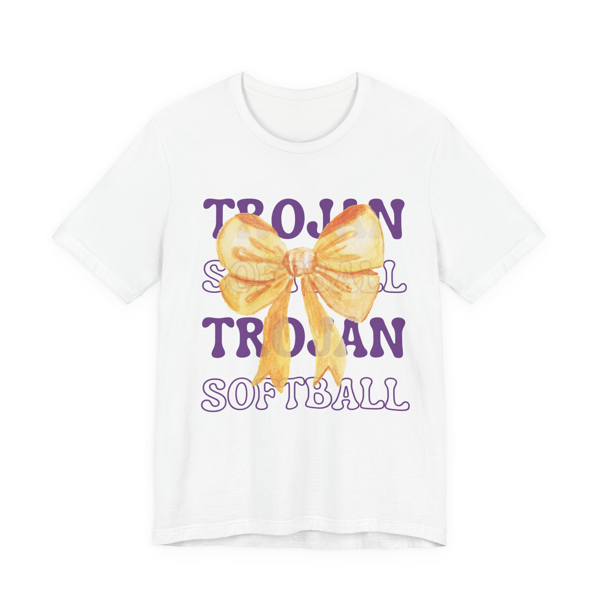 Gold Bow Trojan Softball Tee