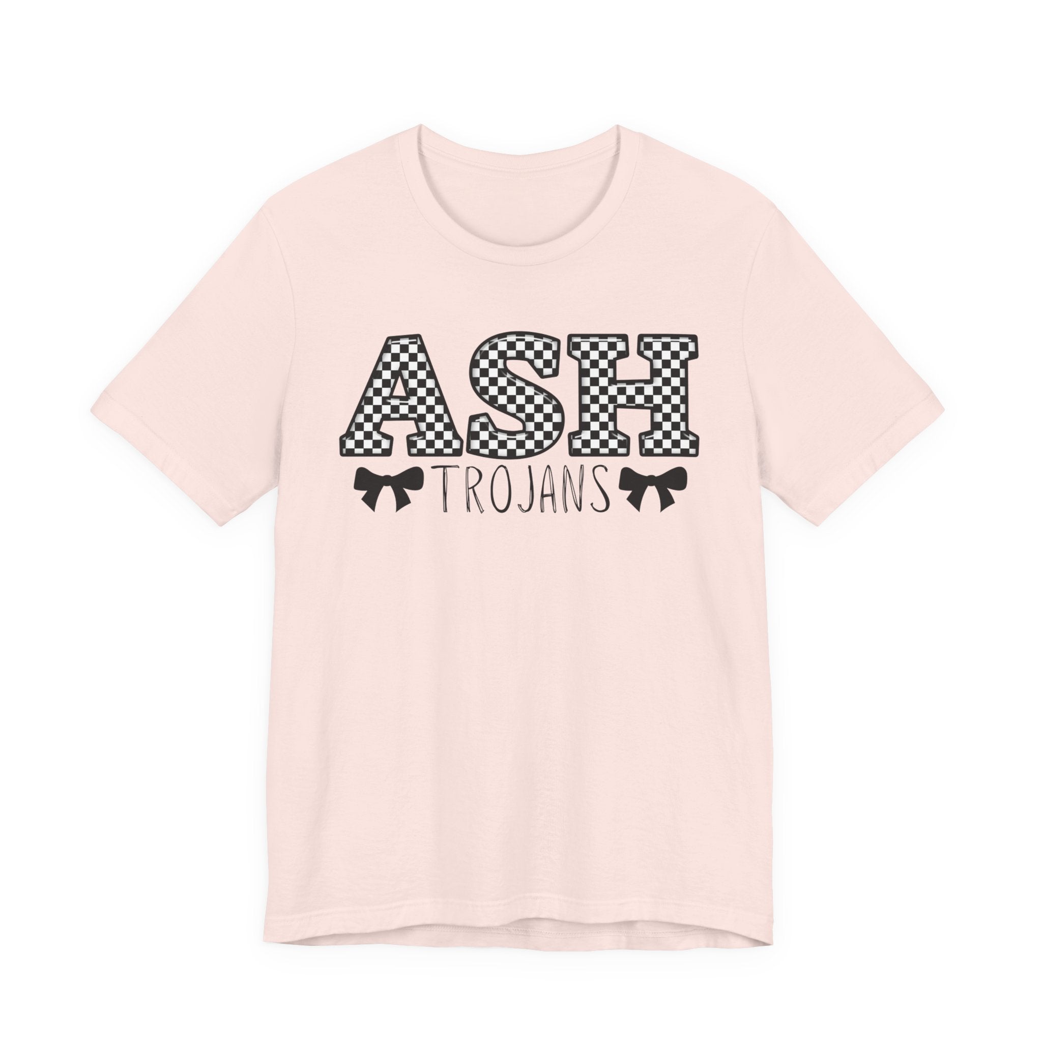 ASH Trojans Checkered Bow Tee