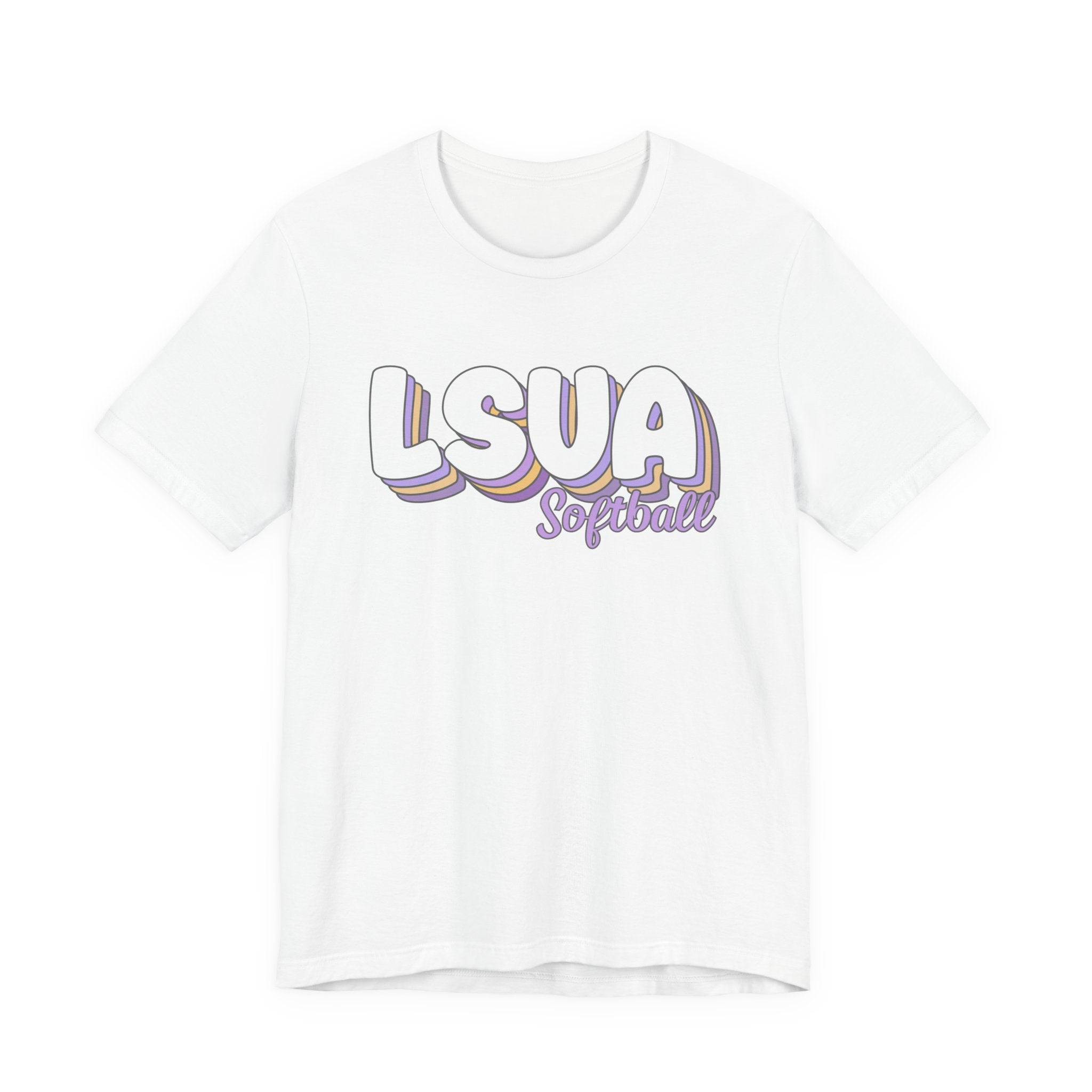 Stacked LSUA Softball Tee