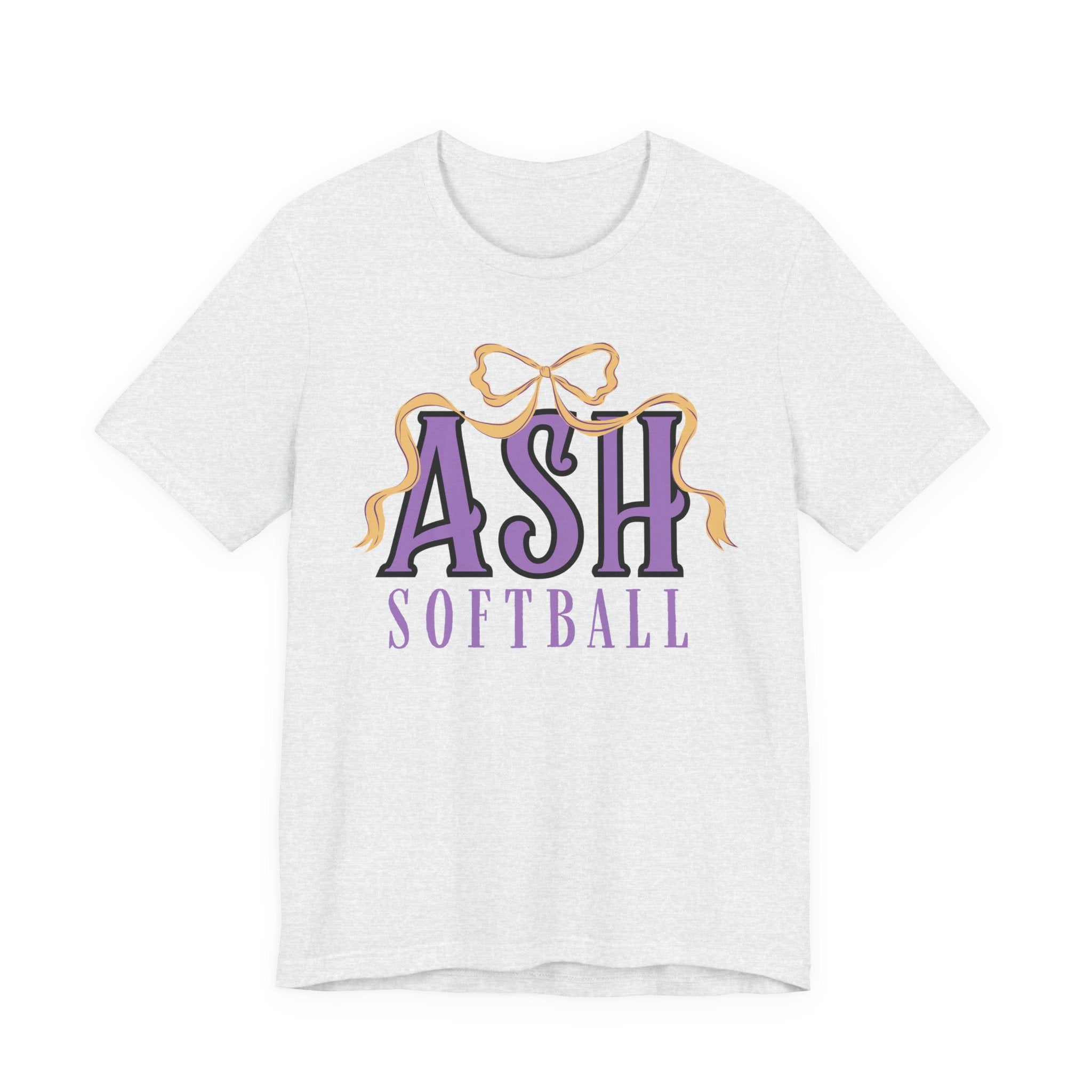 ASH Softball Ribbon Bow Tee