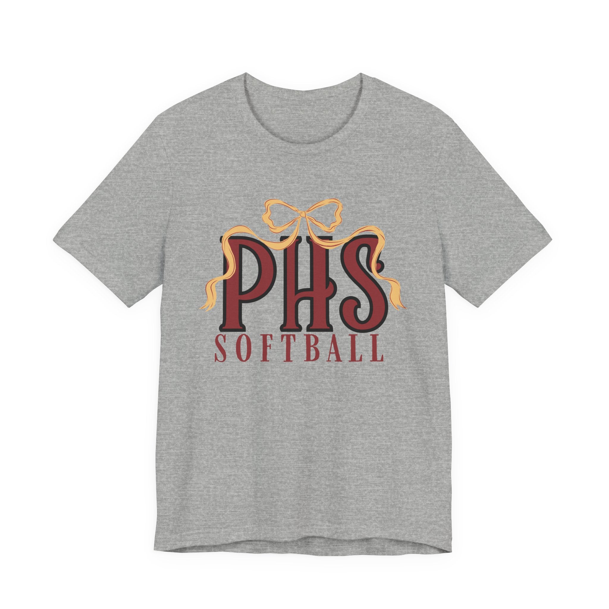PHS Softball Ribbon Bow Tee