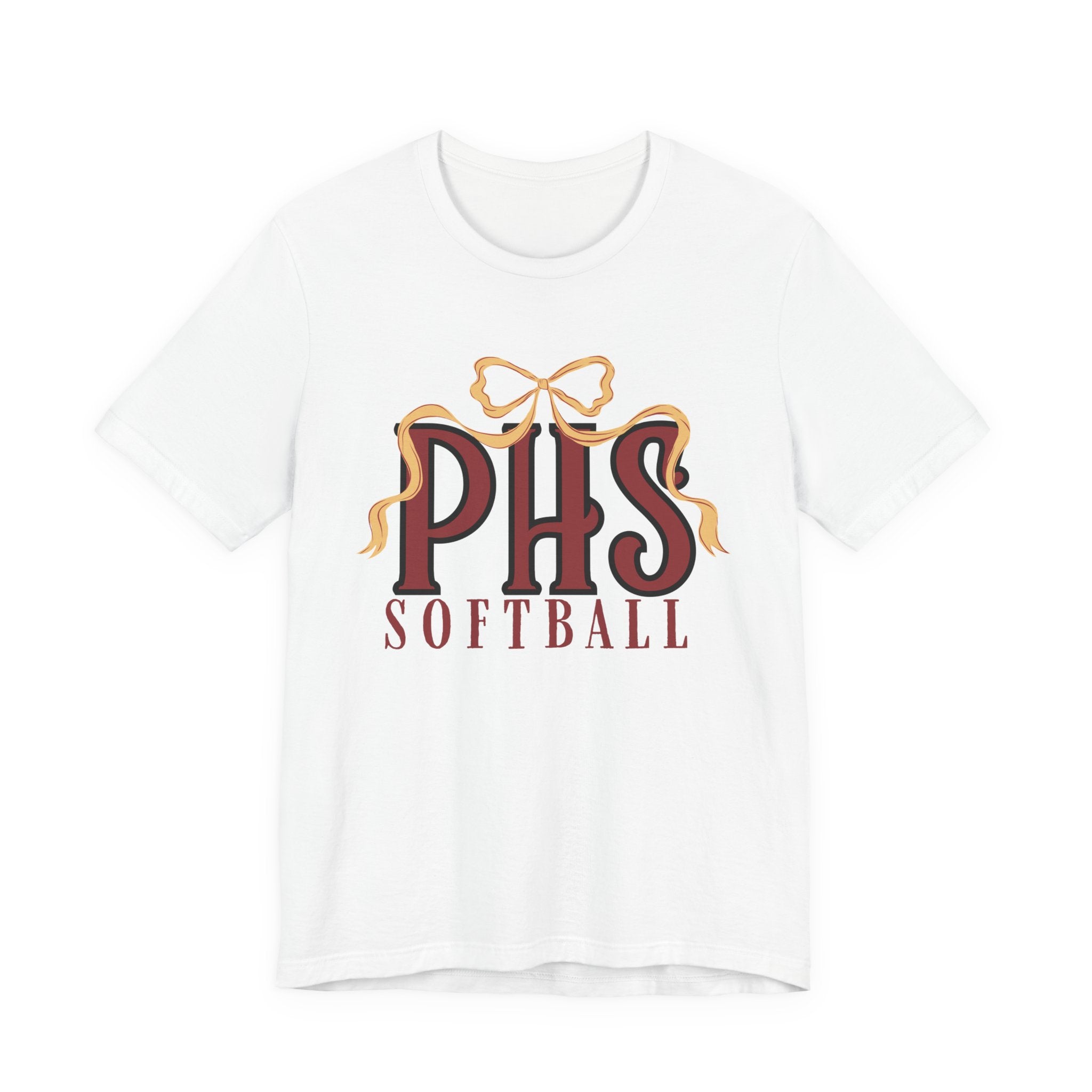 PHS Softball Ribbon Bow Tee