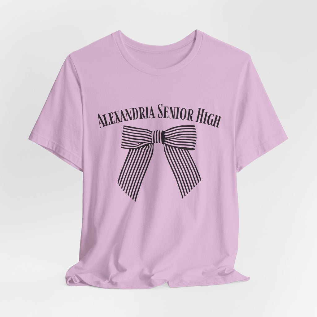 Alexandria Senior High Striped Bow Tee