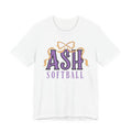 ASH Softball Ribbon Bow Tee