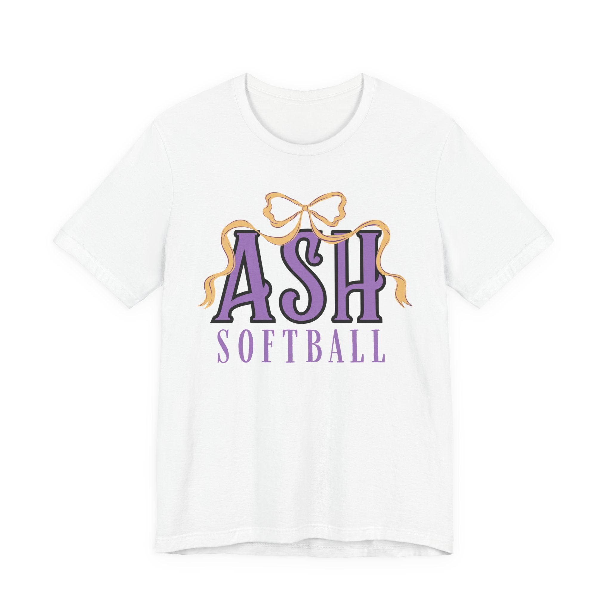 ASH Softball Ribbon Bow Tee