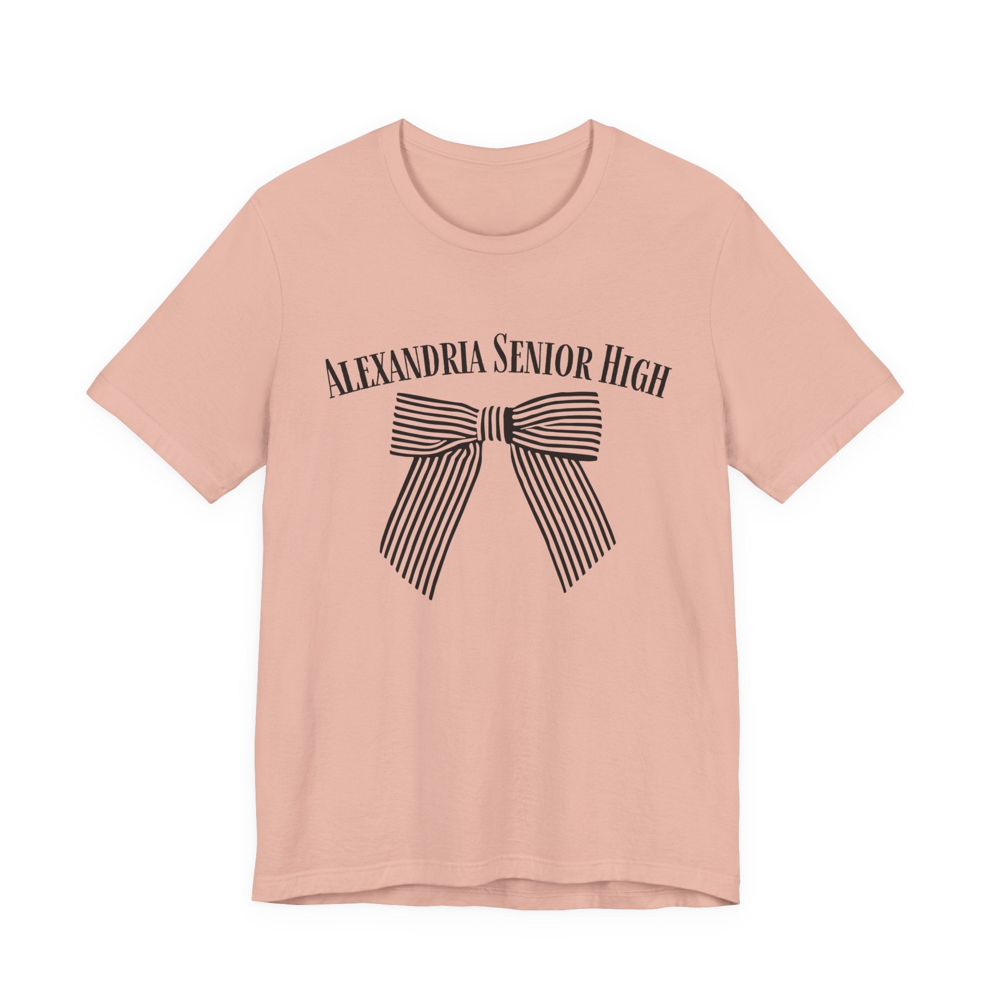 Alexandria Senior High Striped Bow Tee
