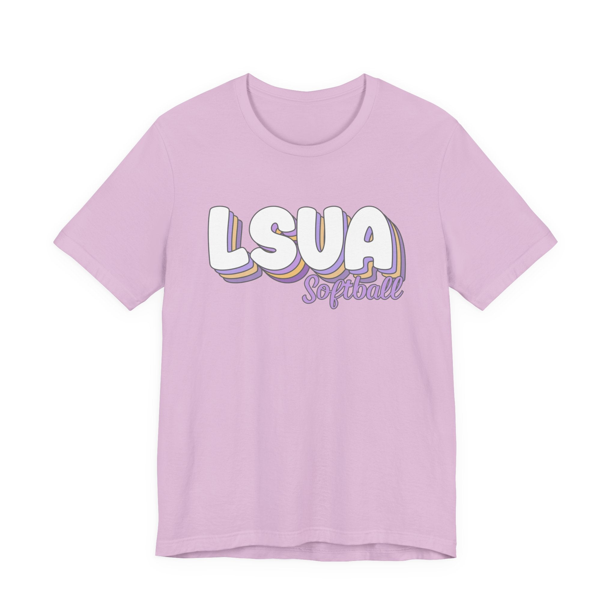 Stacked LSUA Softball Tee