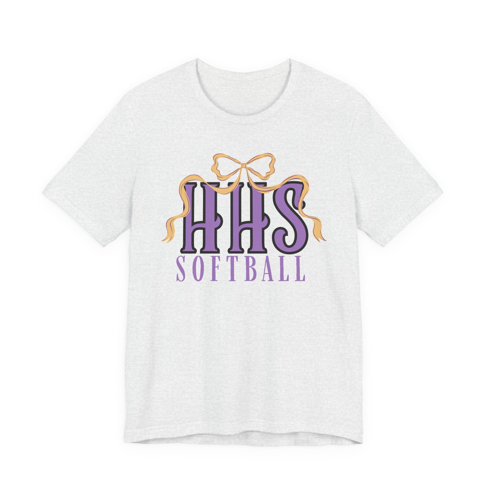 HHS Softball Ribbon Bow Tee