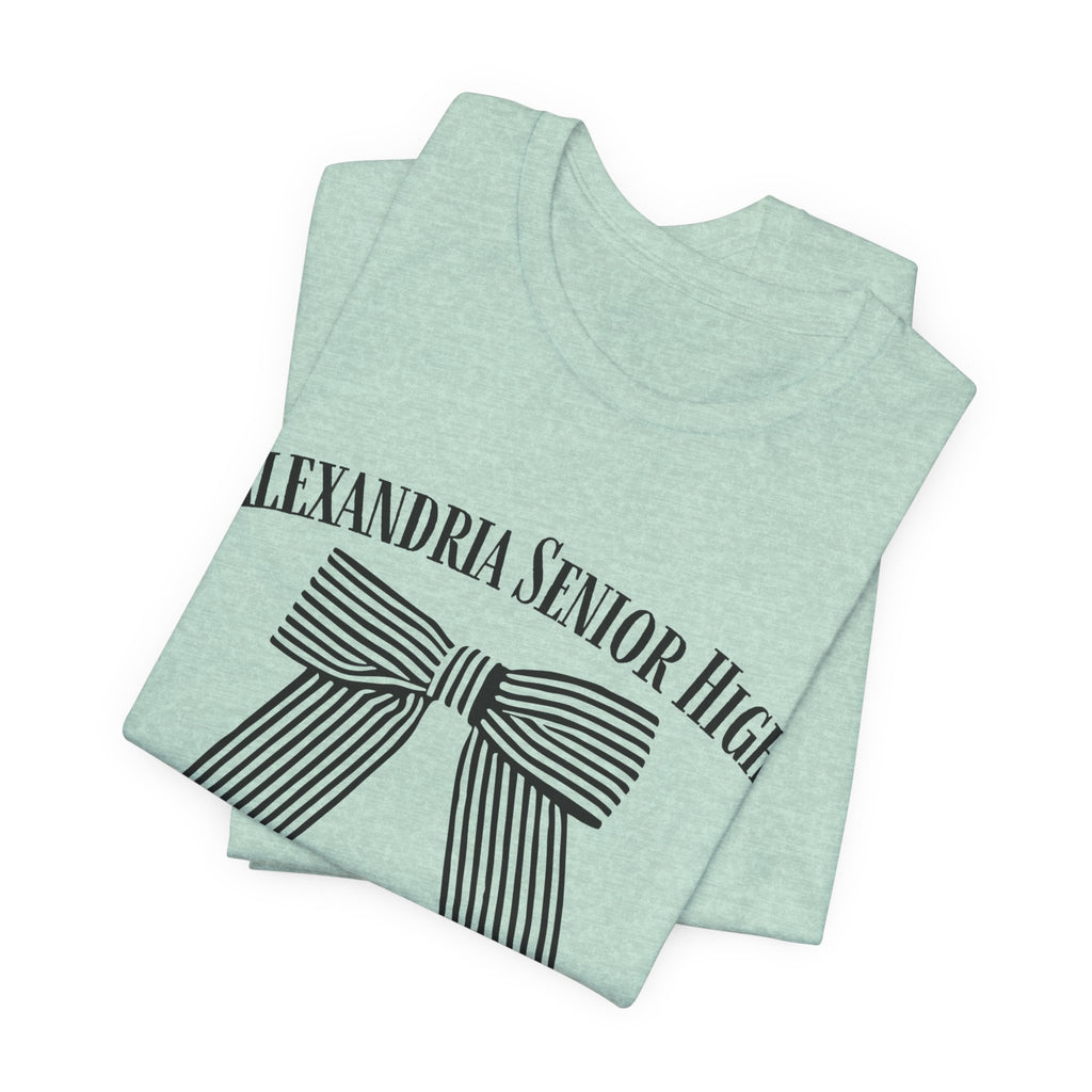 Alexandria Senior High Striped Bow Tee
