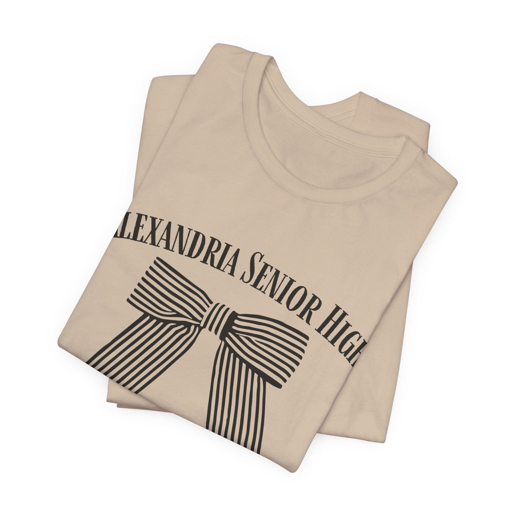 Alexandria Senior High Striped Bow Tee