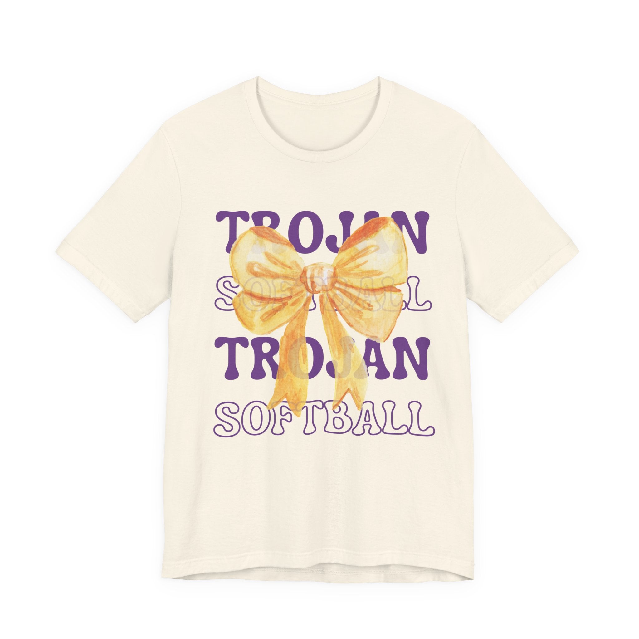 Gold Bow Trojan Softball Tee