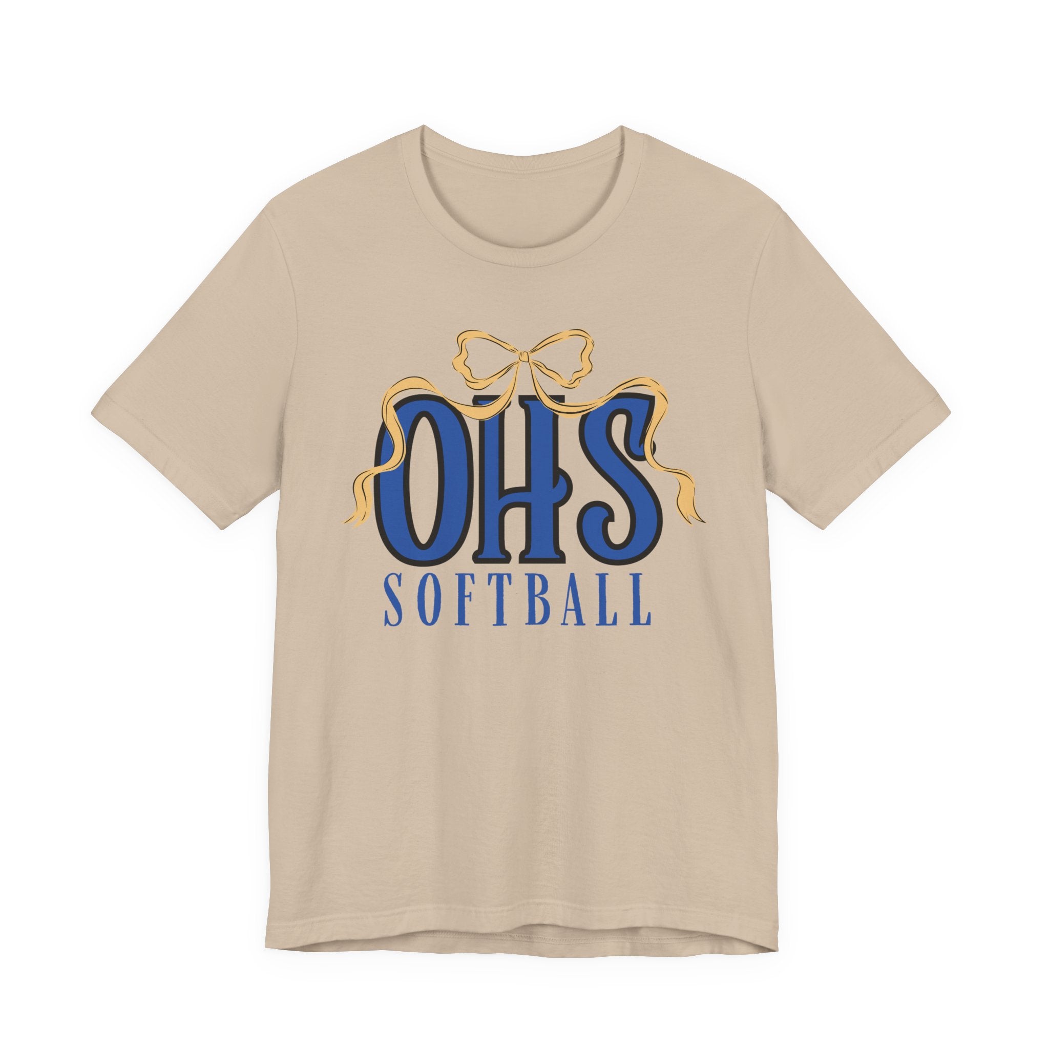 OHS Softball Ribbon Bow Tee