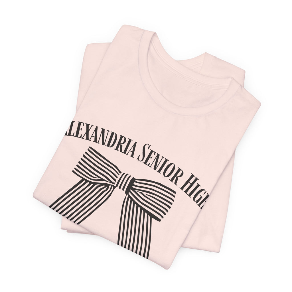 Alexandria Senior High Striped Bow Tee