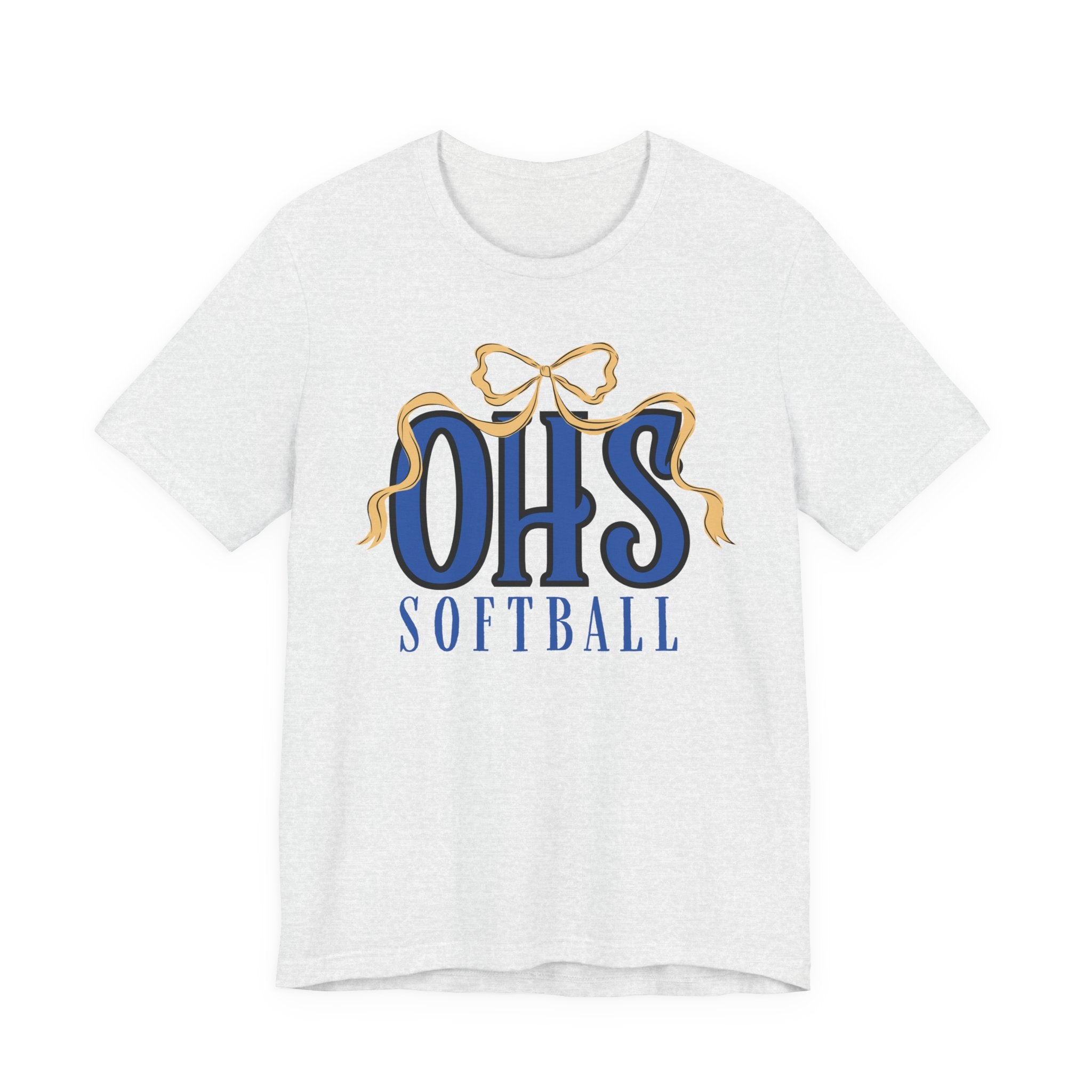 OHS Softball Ribbon Bow Tee