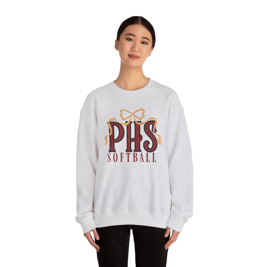 PHS Softball Ribbon Bow Sweatshirt