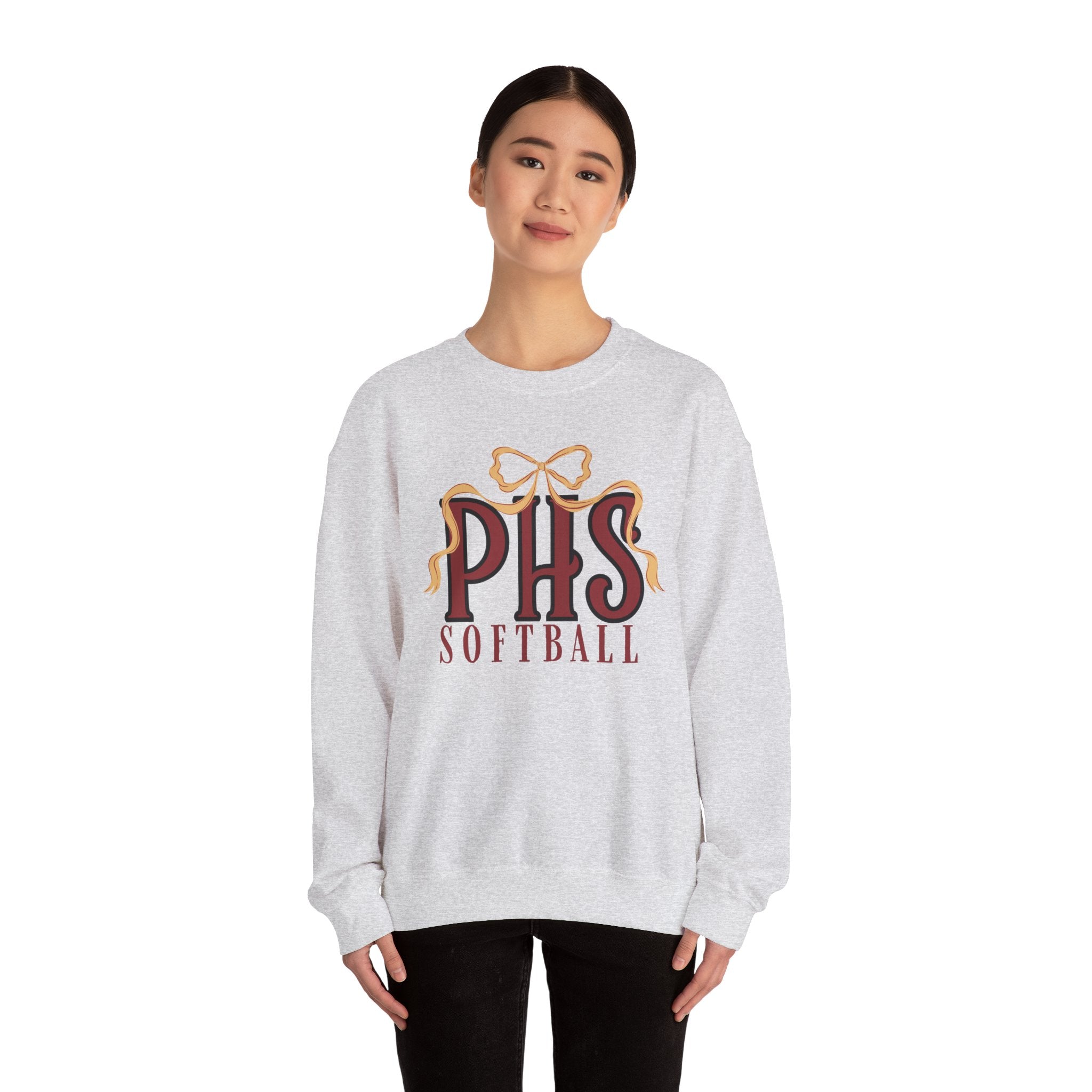 PHS Softball Ribbon Bow Sweatshirt