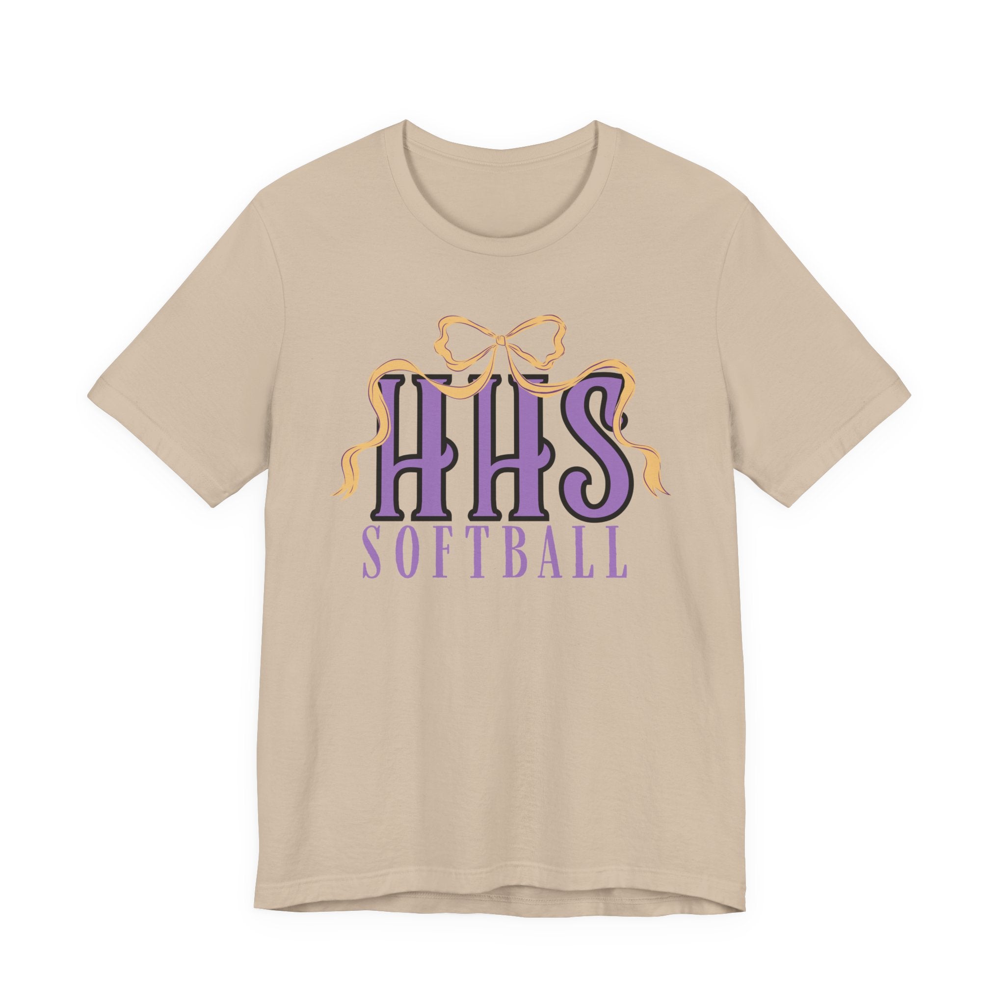 HHS Softball Ribbon Bow Tee