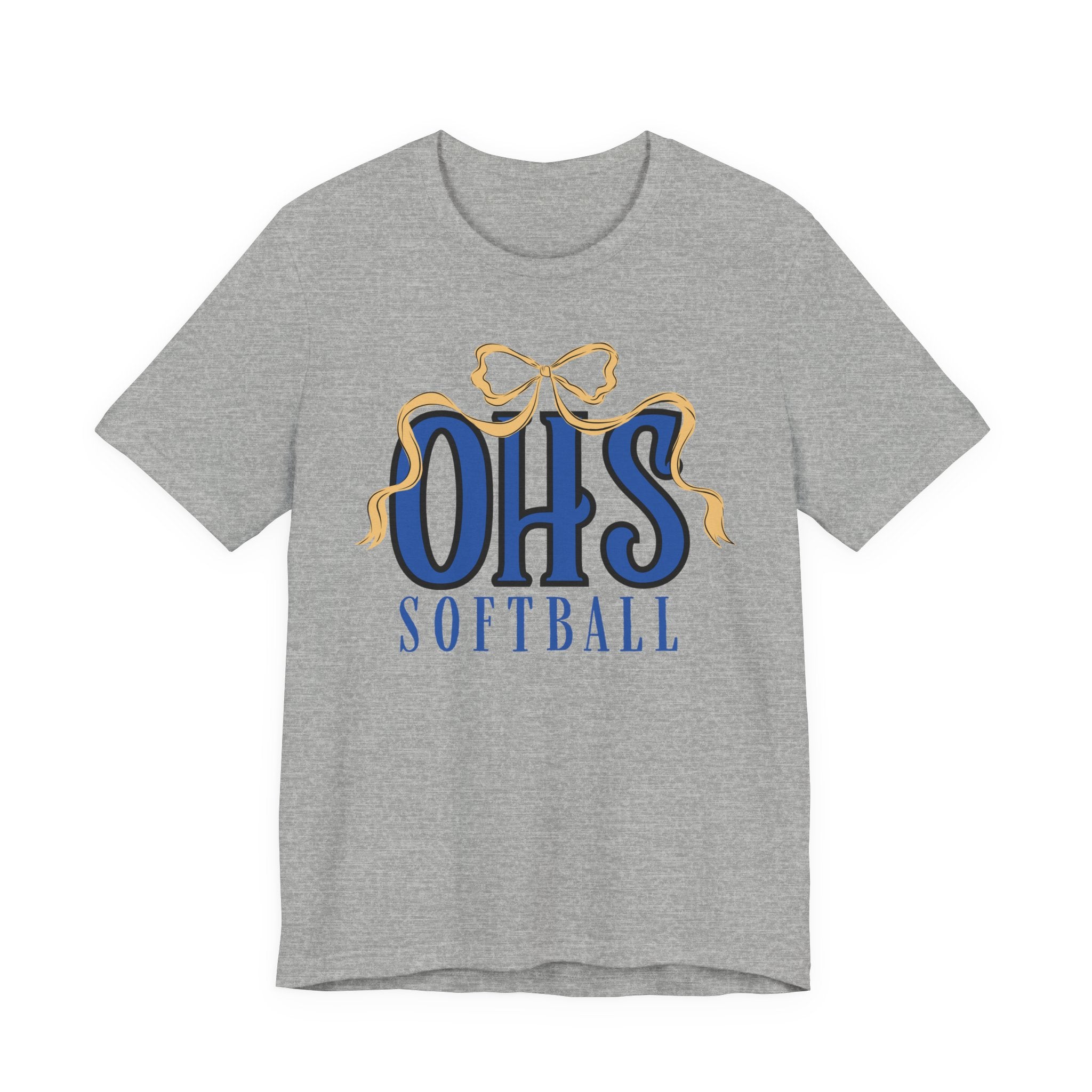 OHS Softball Ribbon Bow Tee