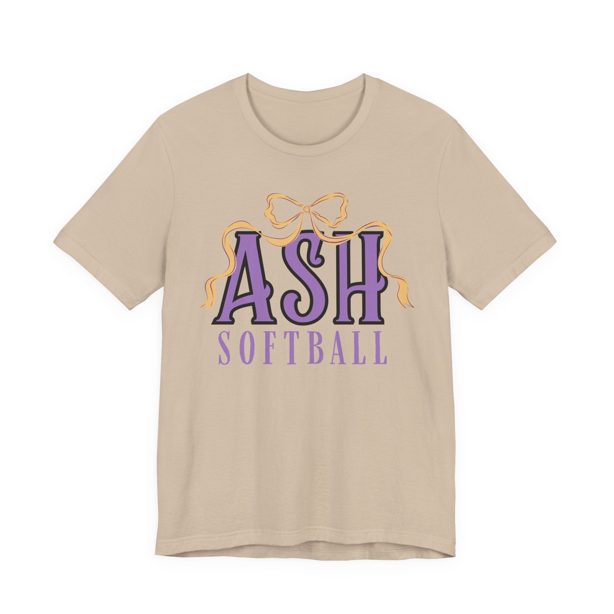 ASH Softball Ribbon Bow Tee