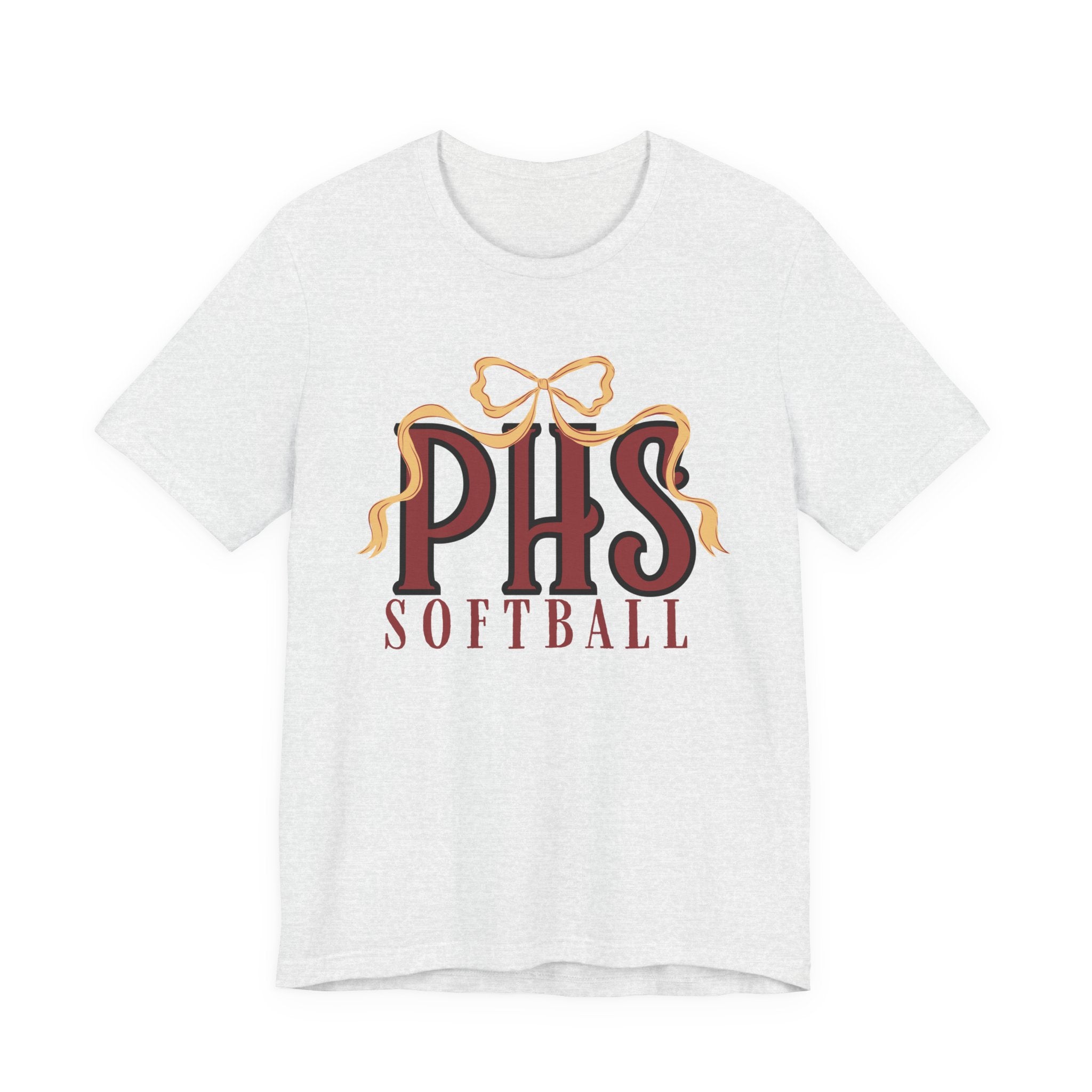 PHS Softball Ribbon Bow Tee