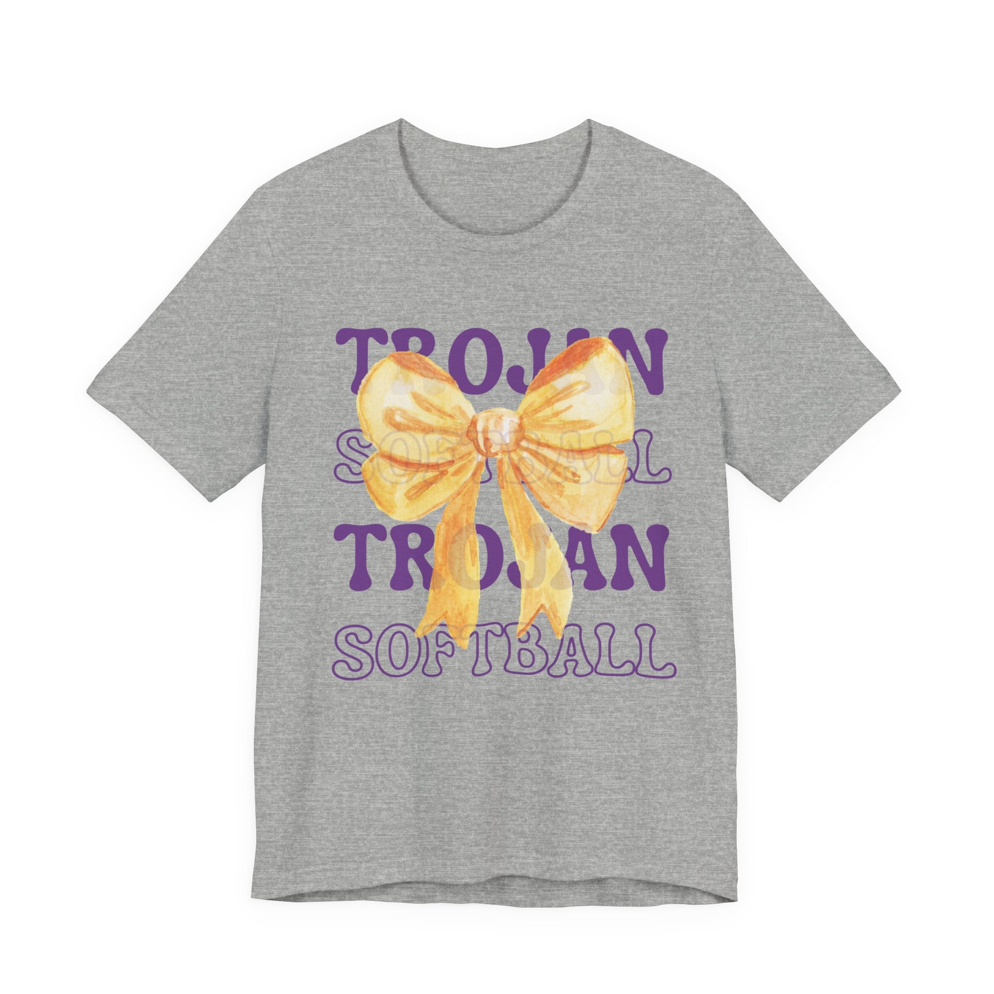 Gold Bow Trojan Softball Tee