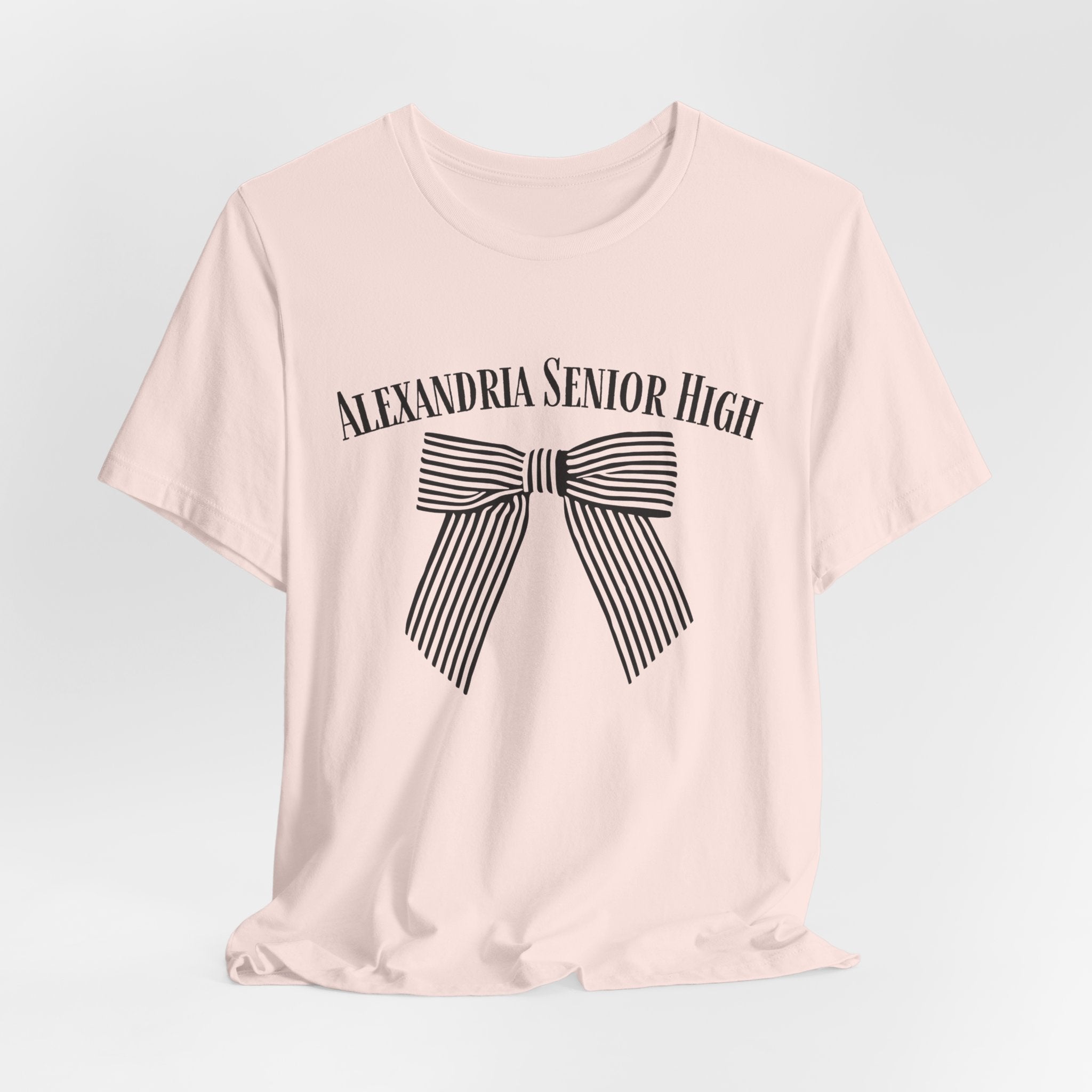 Alexandria Senior High Striped Bow Tee