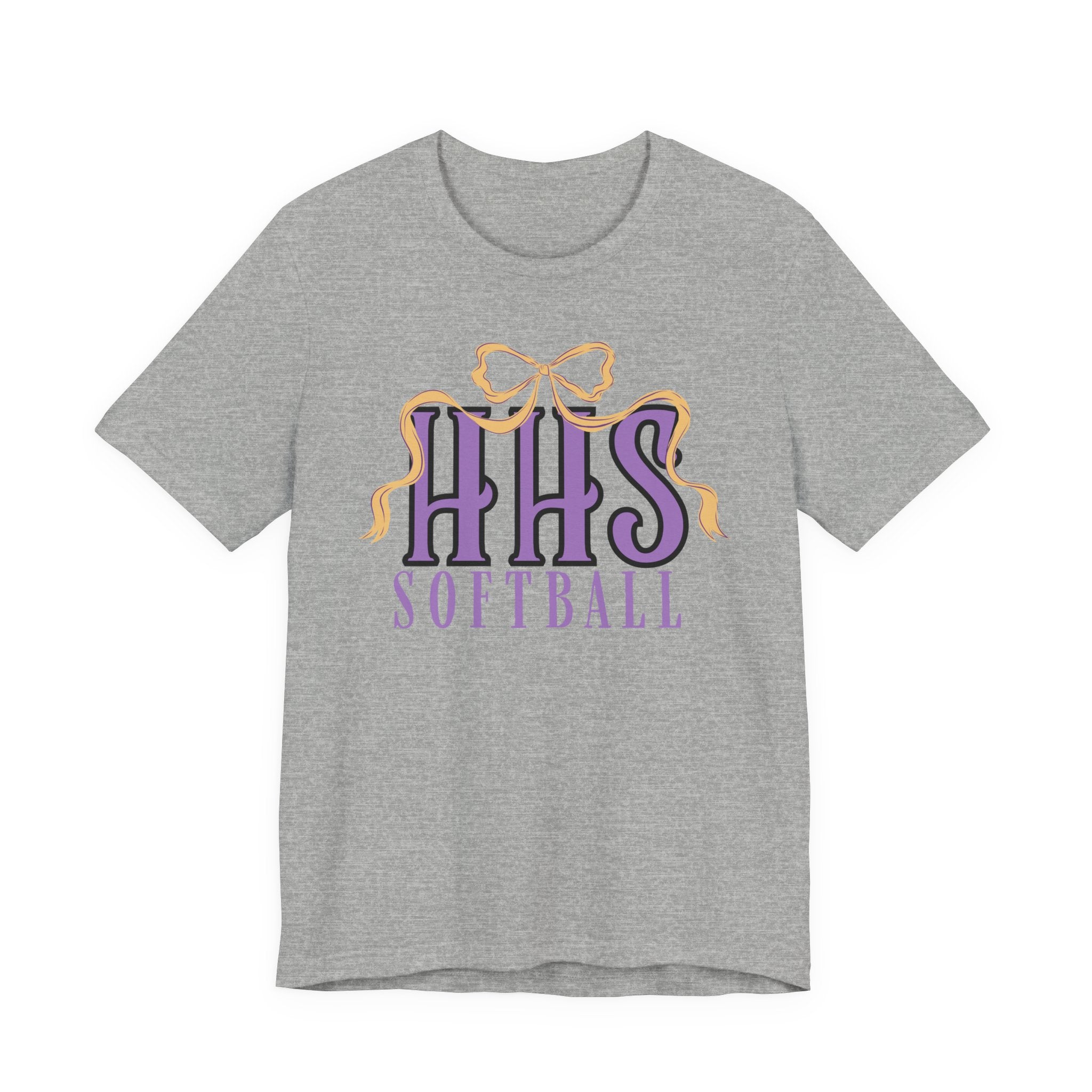 HHS Softball Ribbon Bow Tee