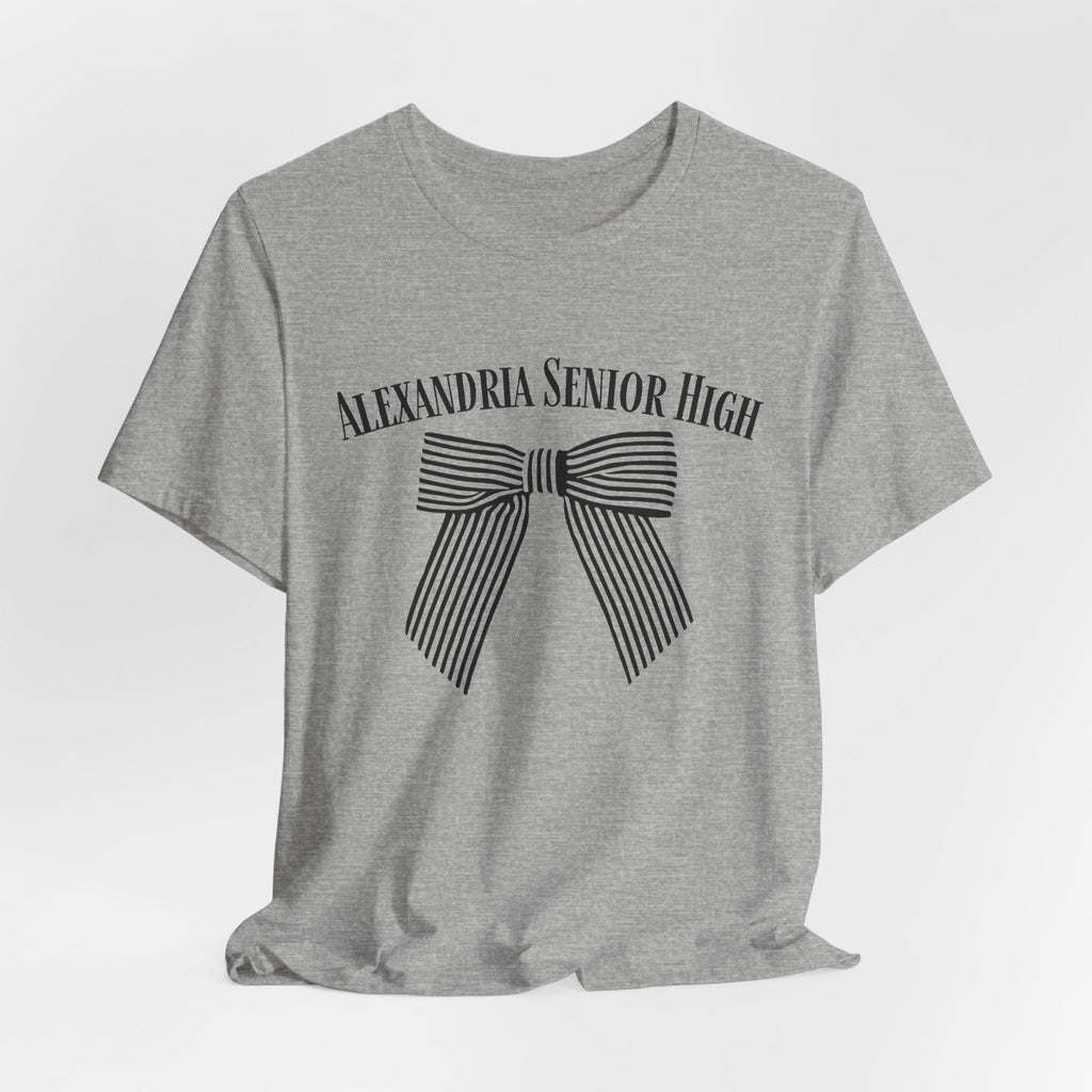 Alexandria Senior High Striped Bow Tee