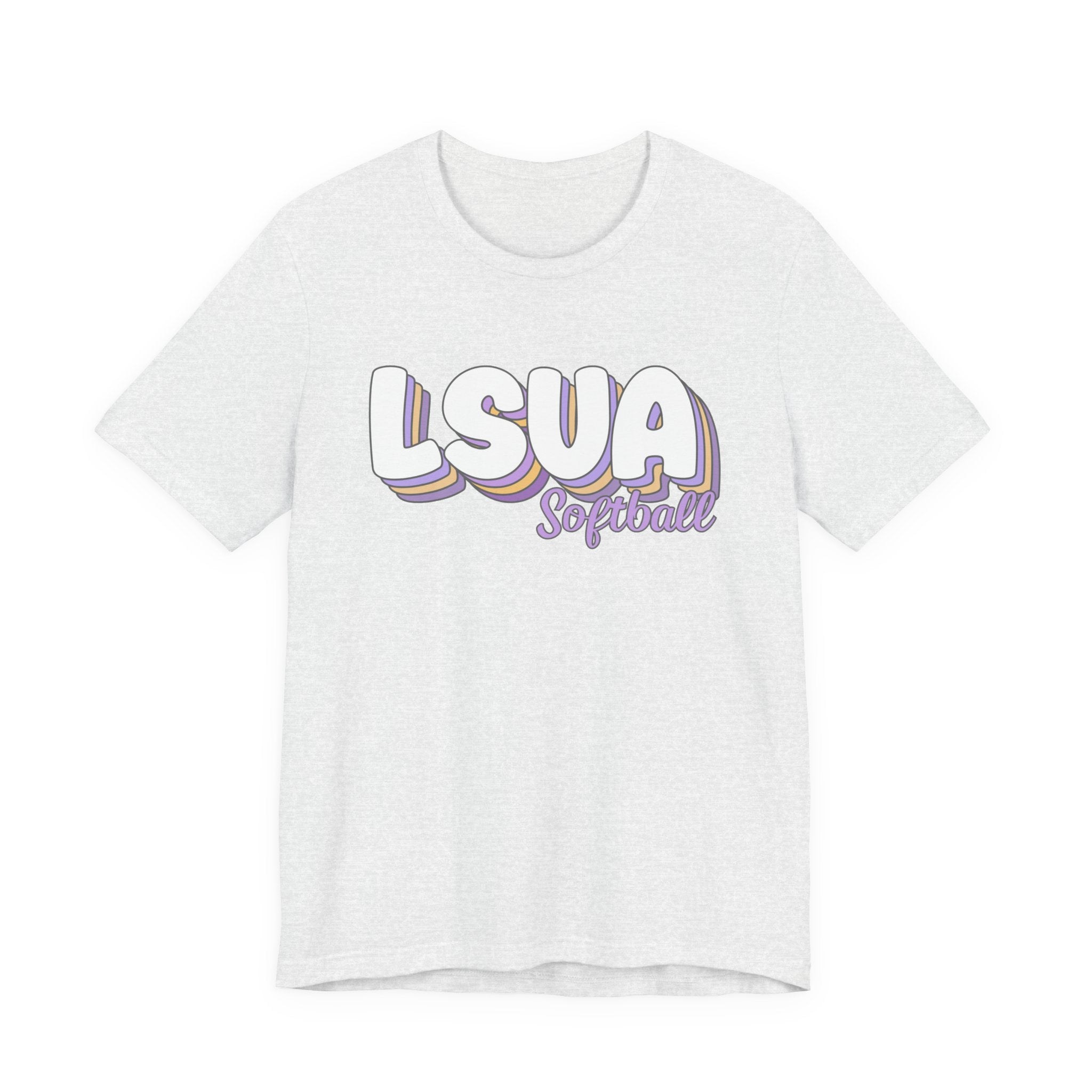 Stacked LSUA Softball Tee