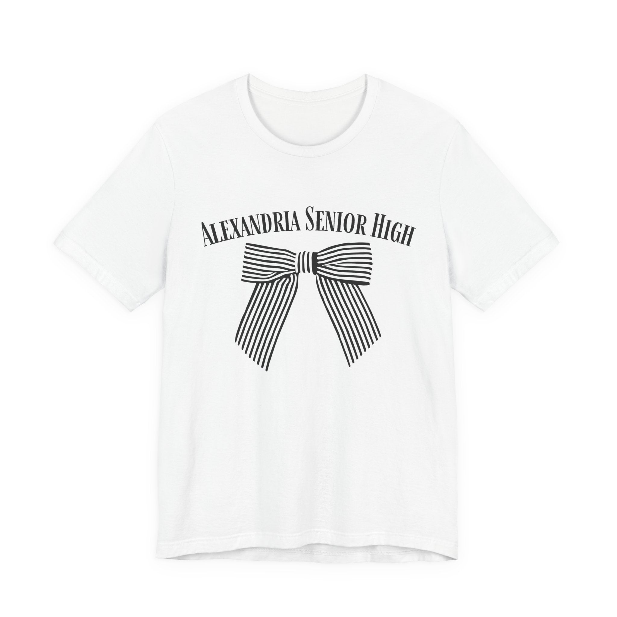 Alexandria Senior High Striped Bow Tee
