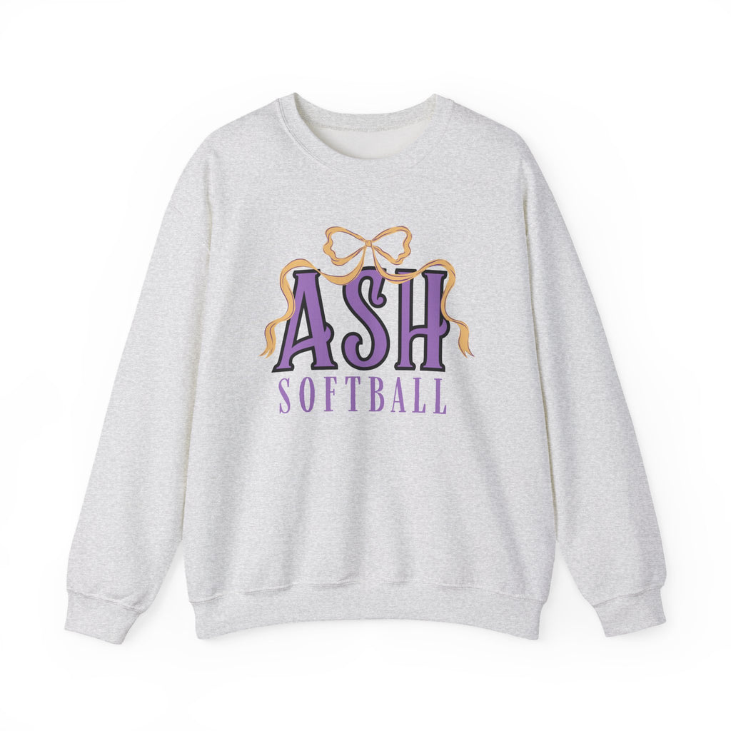 ASH Softball Ribbon Bow Sweatshirt