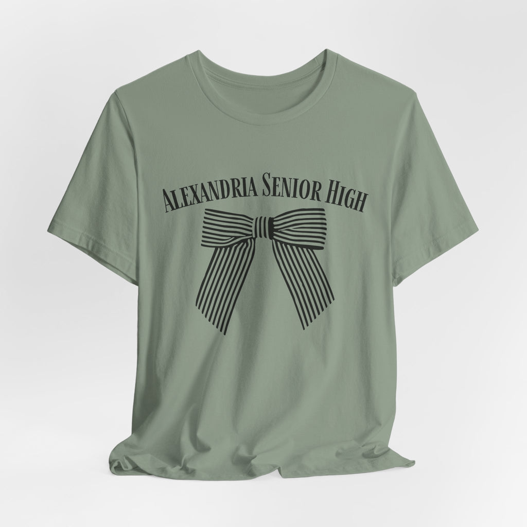 Alexandria Senior High Striped Bow Tee