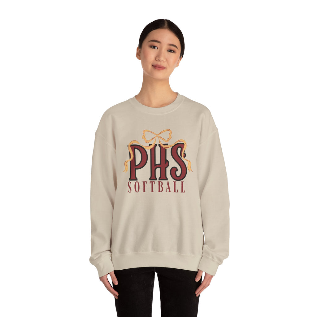 PHS Softball Ribbon Bow Sweatshirt