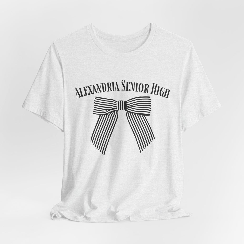 Alexandria Senior High Striped Bow Tee