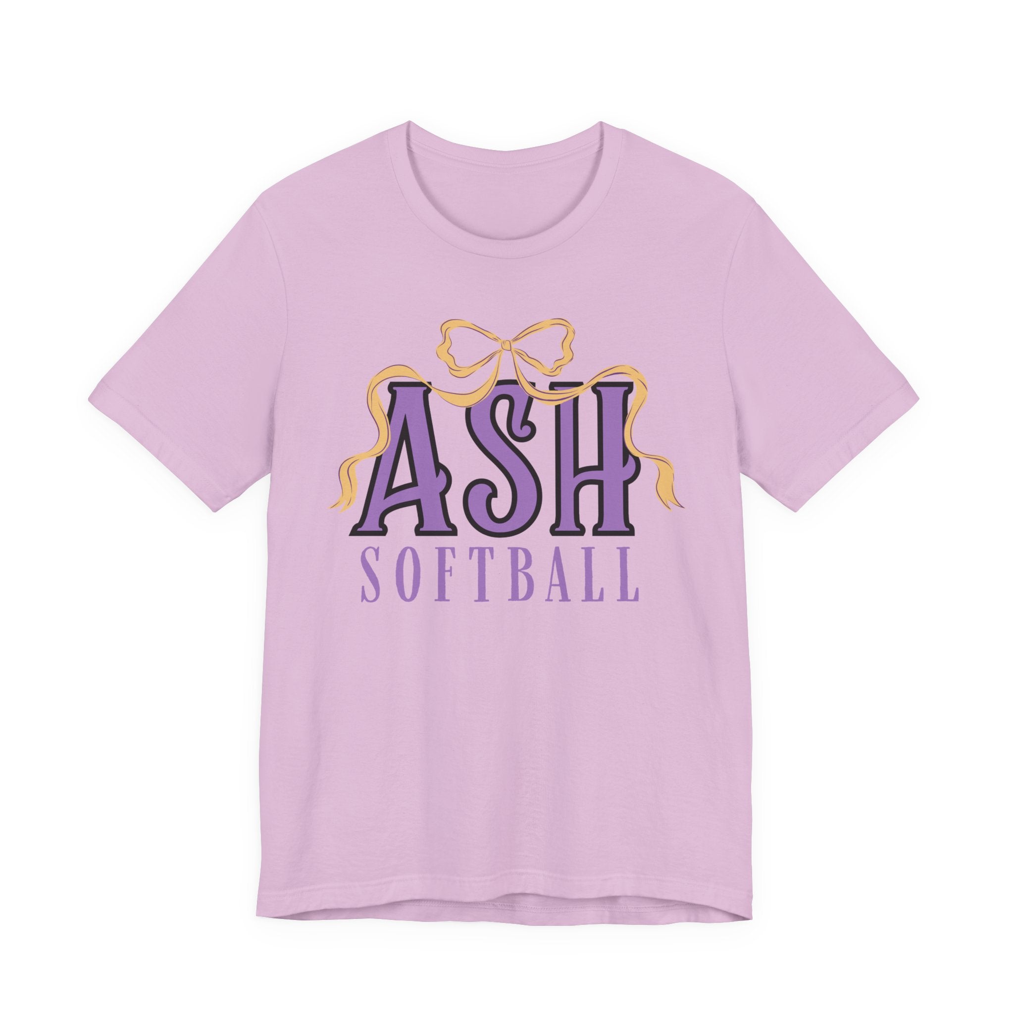 ASH Softball Ribbon Bow Tee