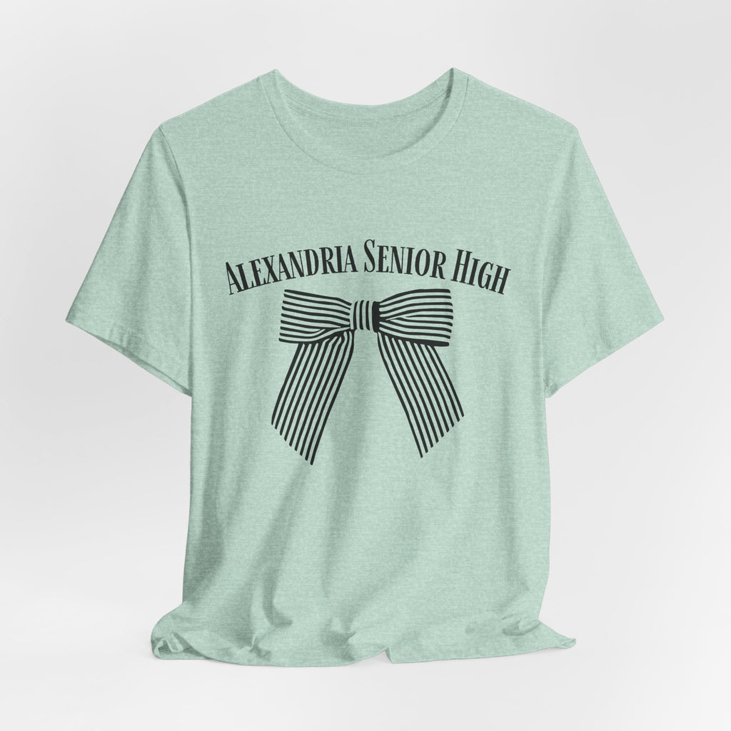 Alexandria Senior High Striped Bow Tee