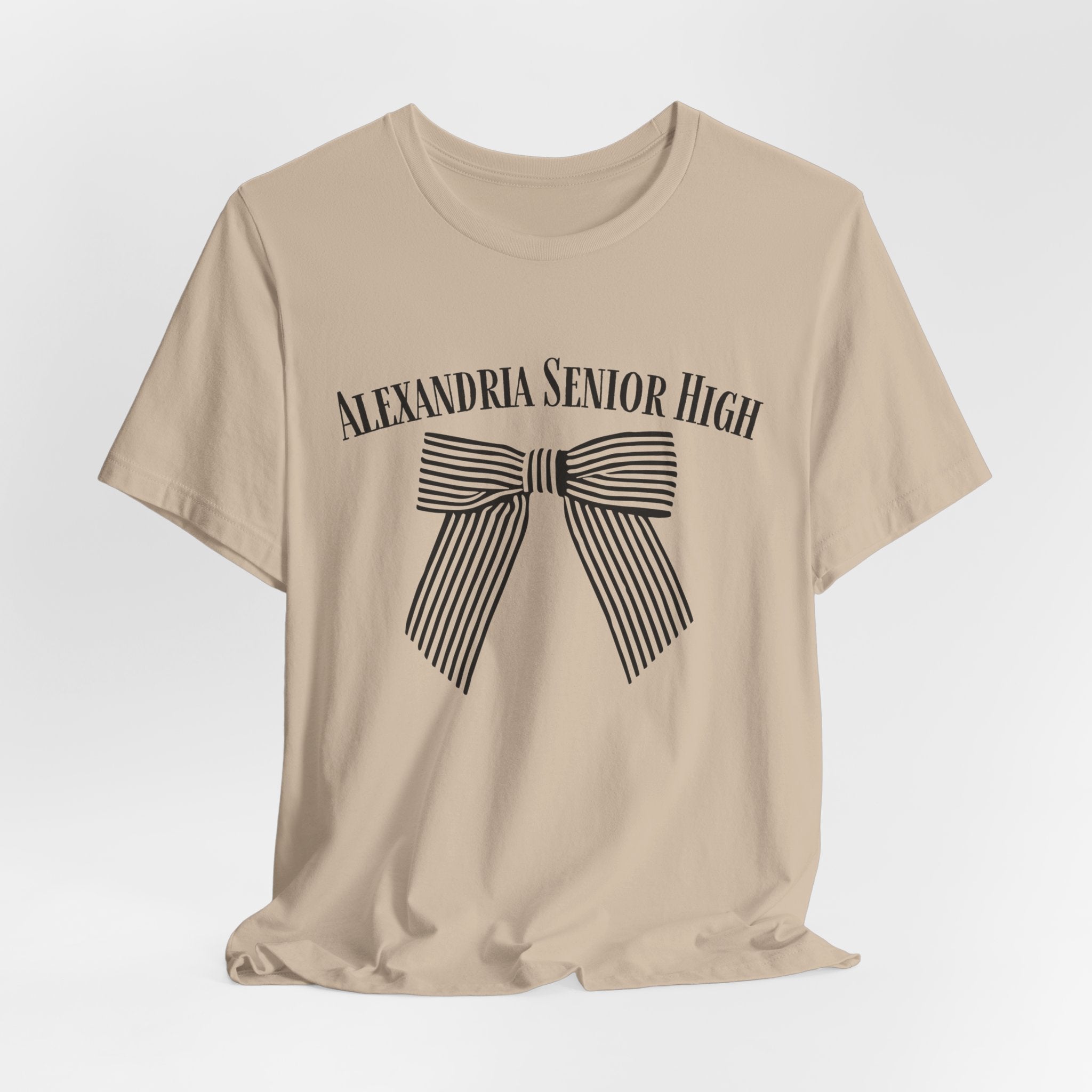 Alexandria Senior High Striped Bow Tee