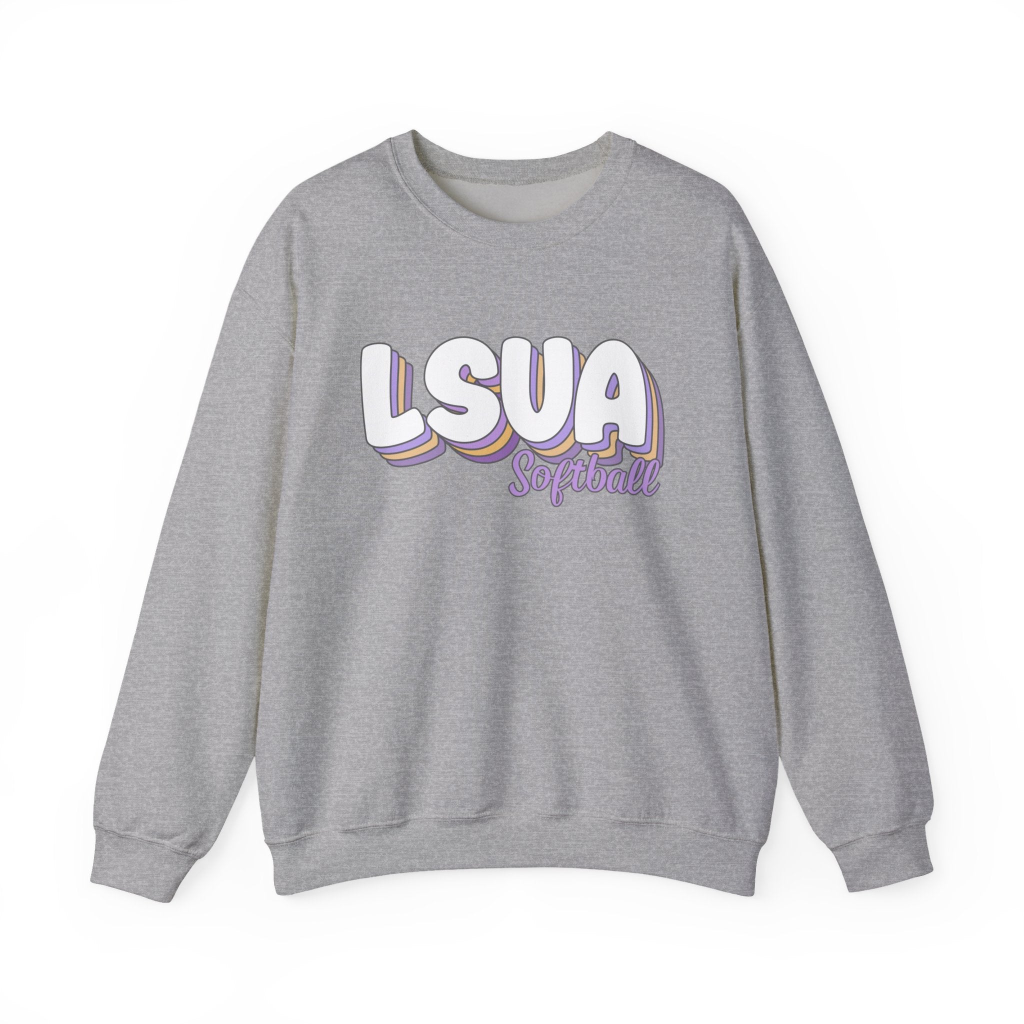 Stacked LSUA Softball Sweatshirt