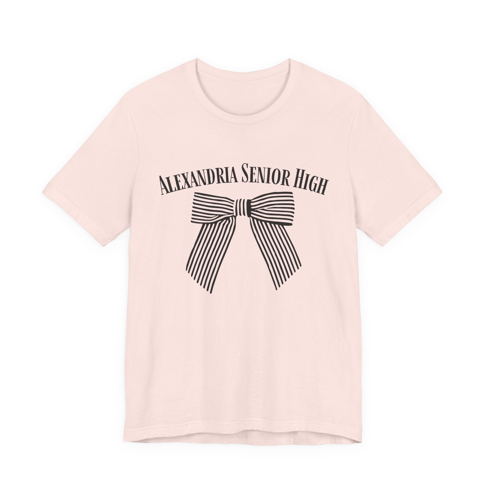 Alexandria Senior High Striped Bow Tee