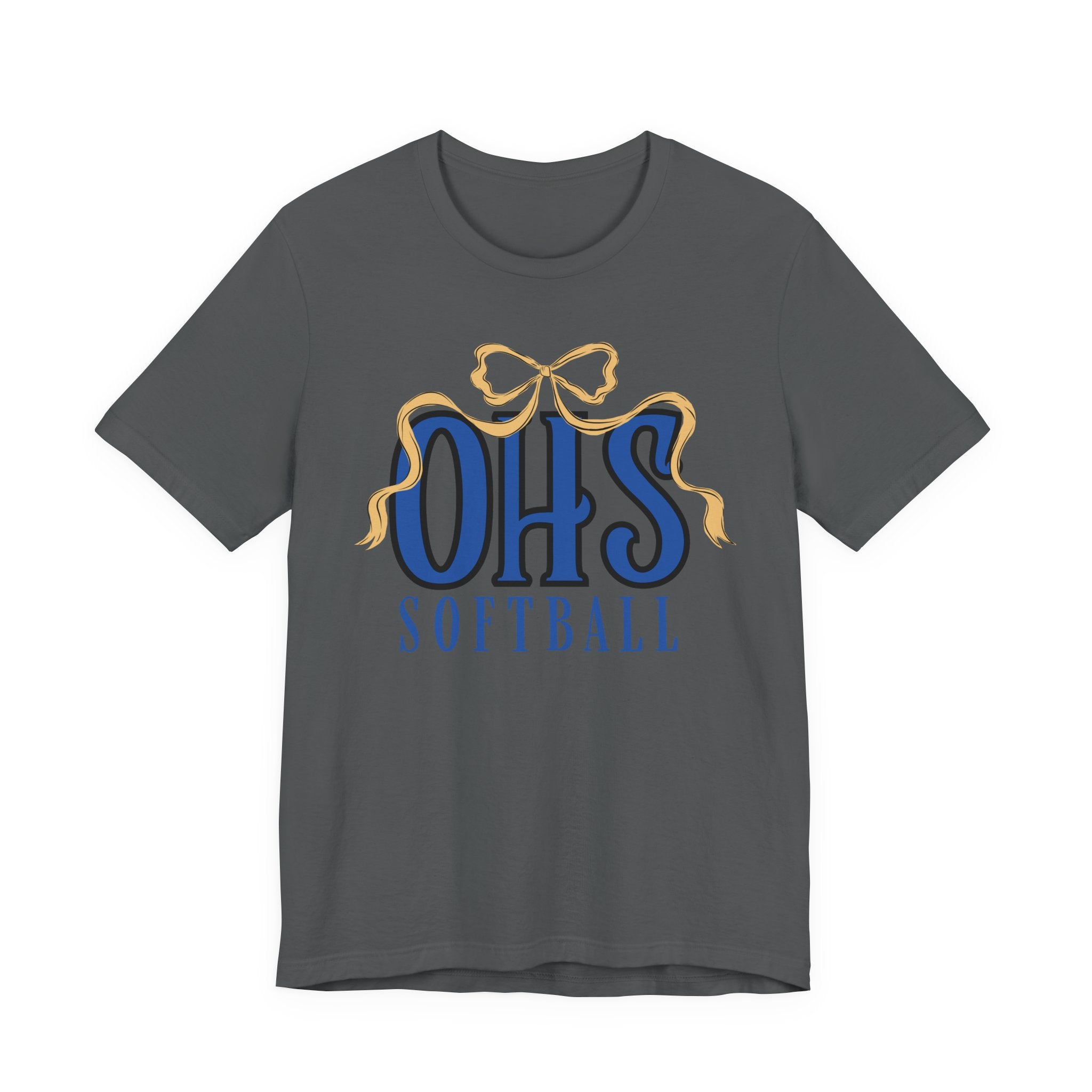 OHS Softball Ribbon Bow Tee