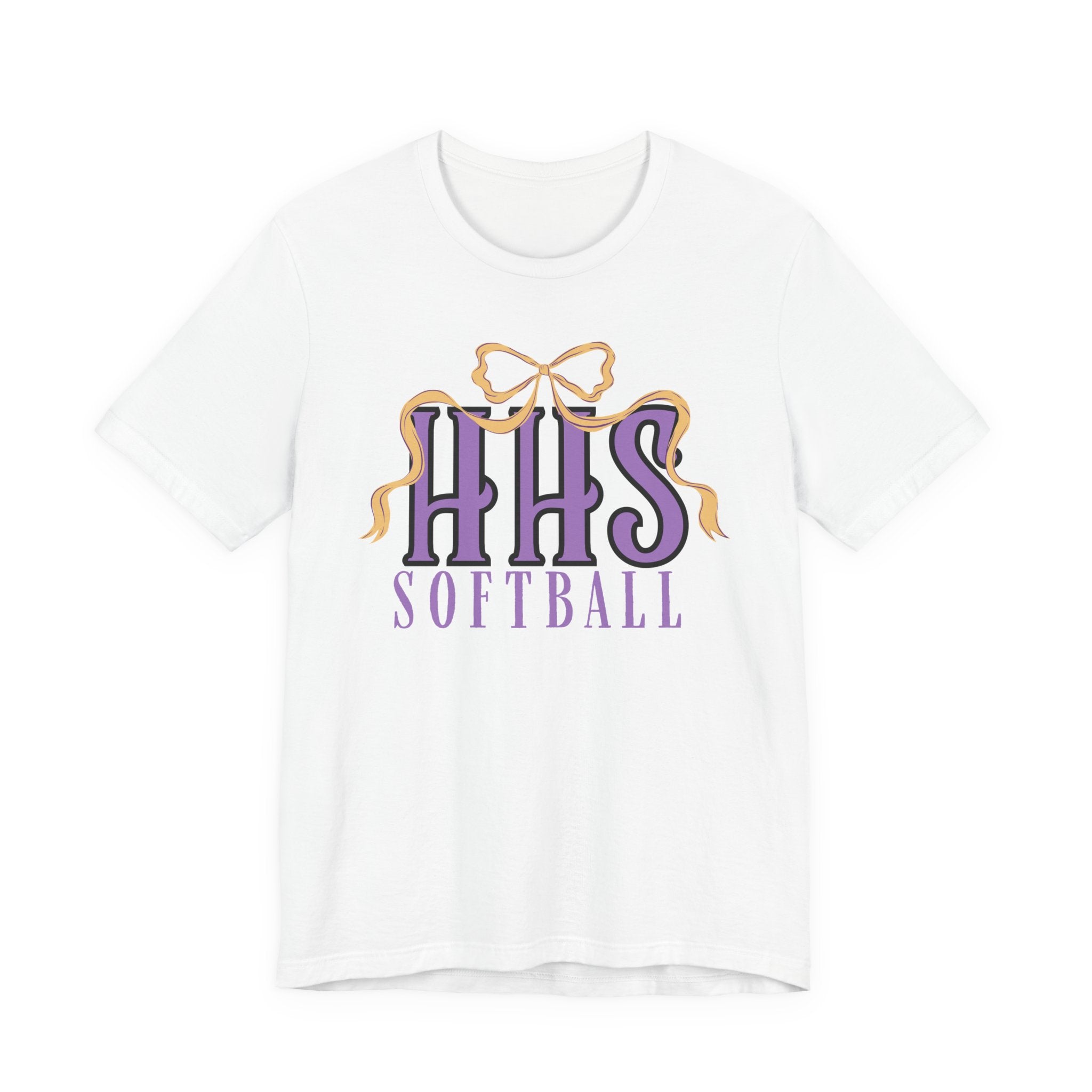 HHS Softball Ribbon Bow Tee