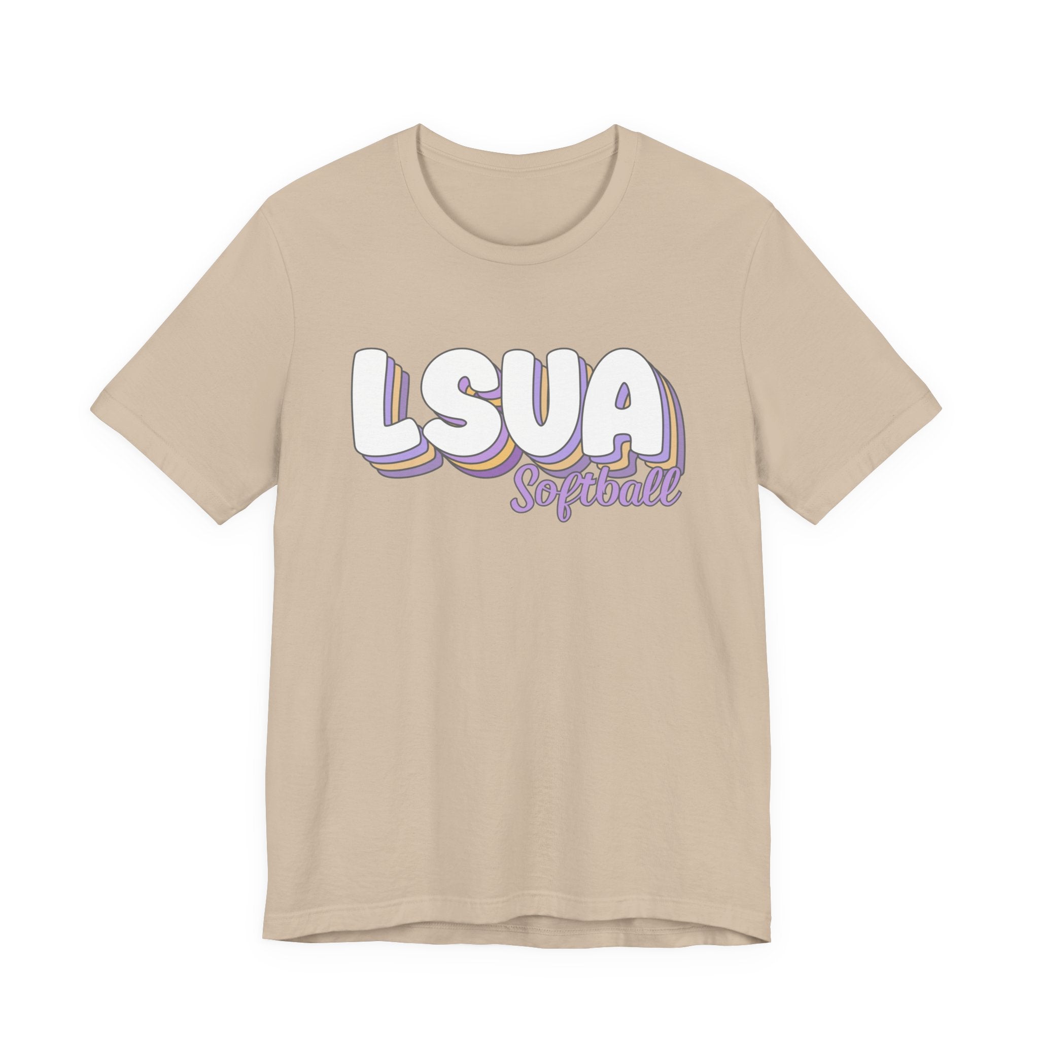 Stacked LSUA Softball Tee
