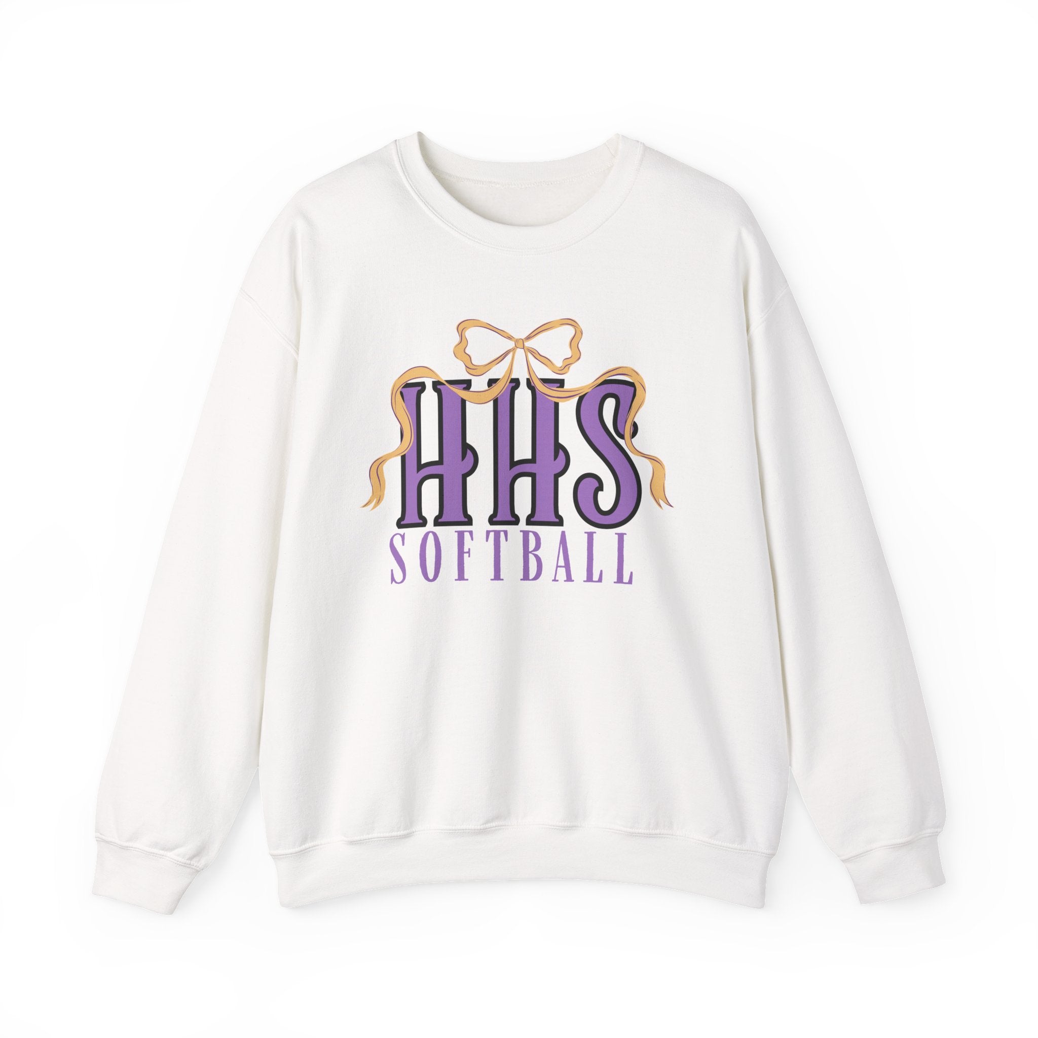 HHS Softball Ribbon Bow Sweatshirt
