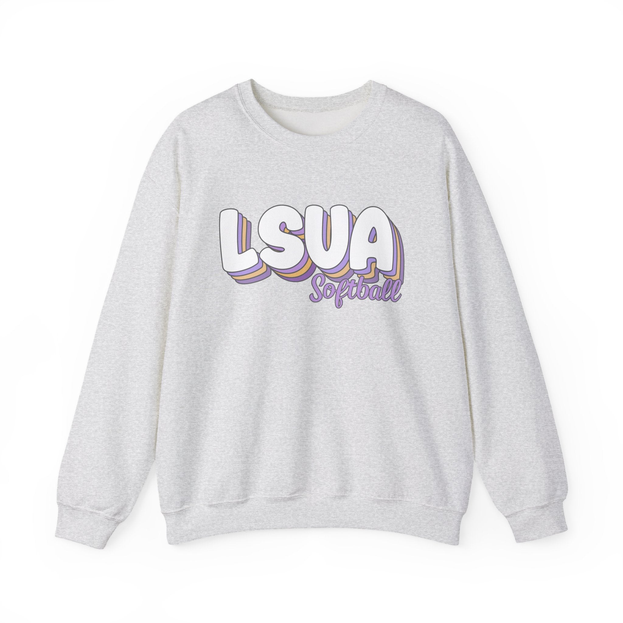 Stacked LSUA Softball Sweatshirt