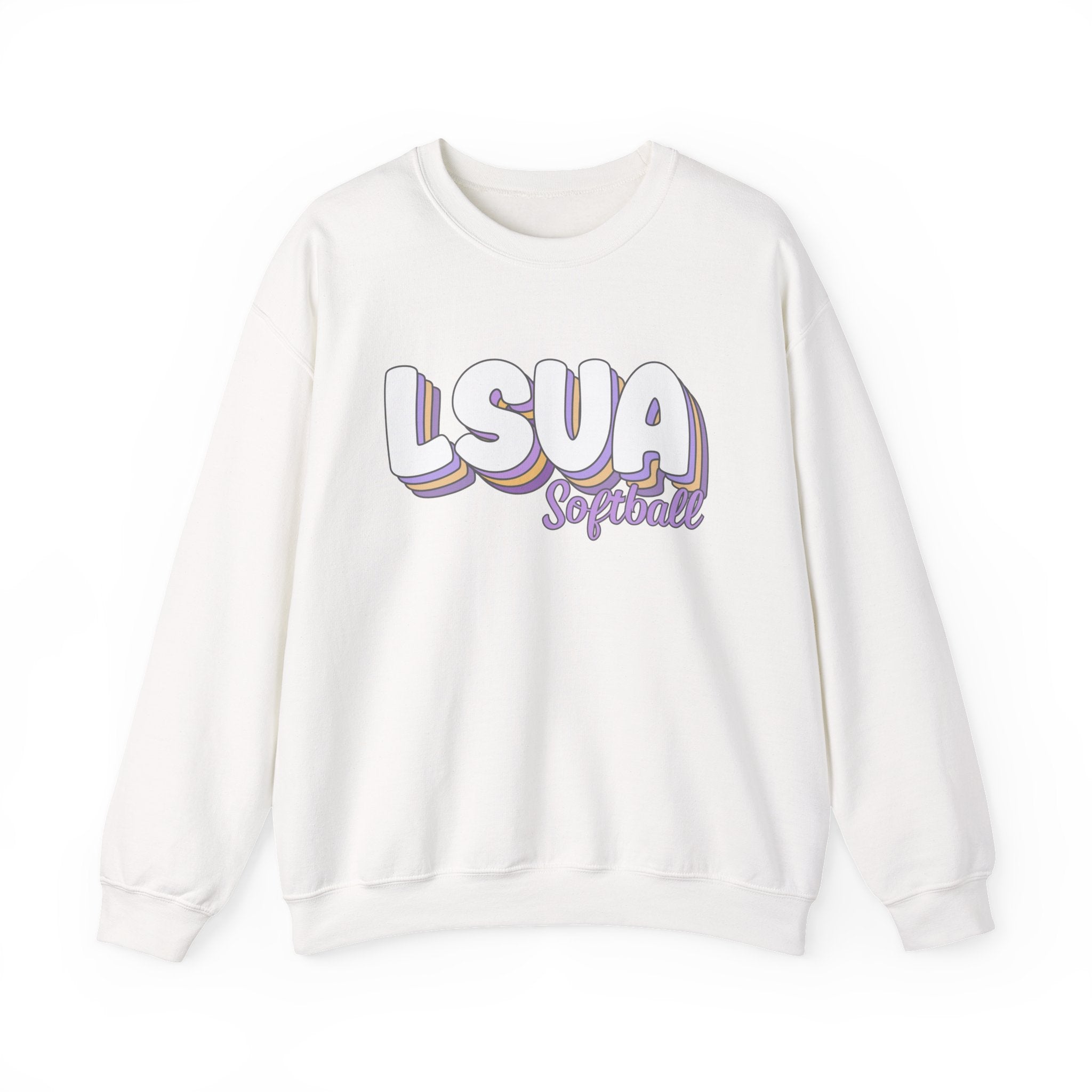 Stacked LSUA Softball Sweatshirt