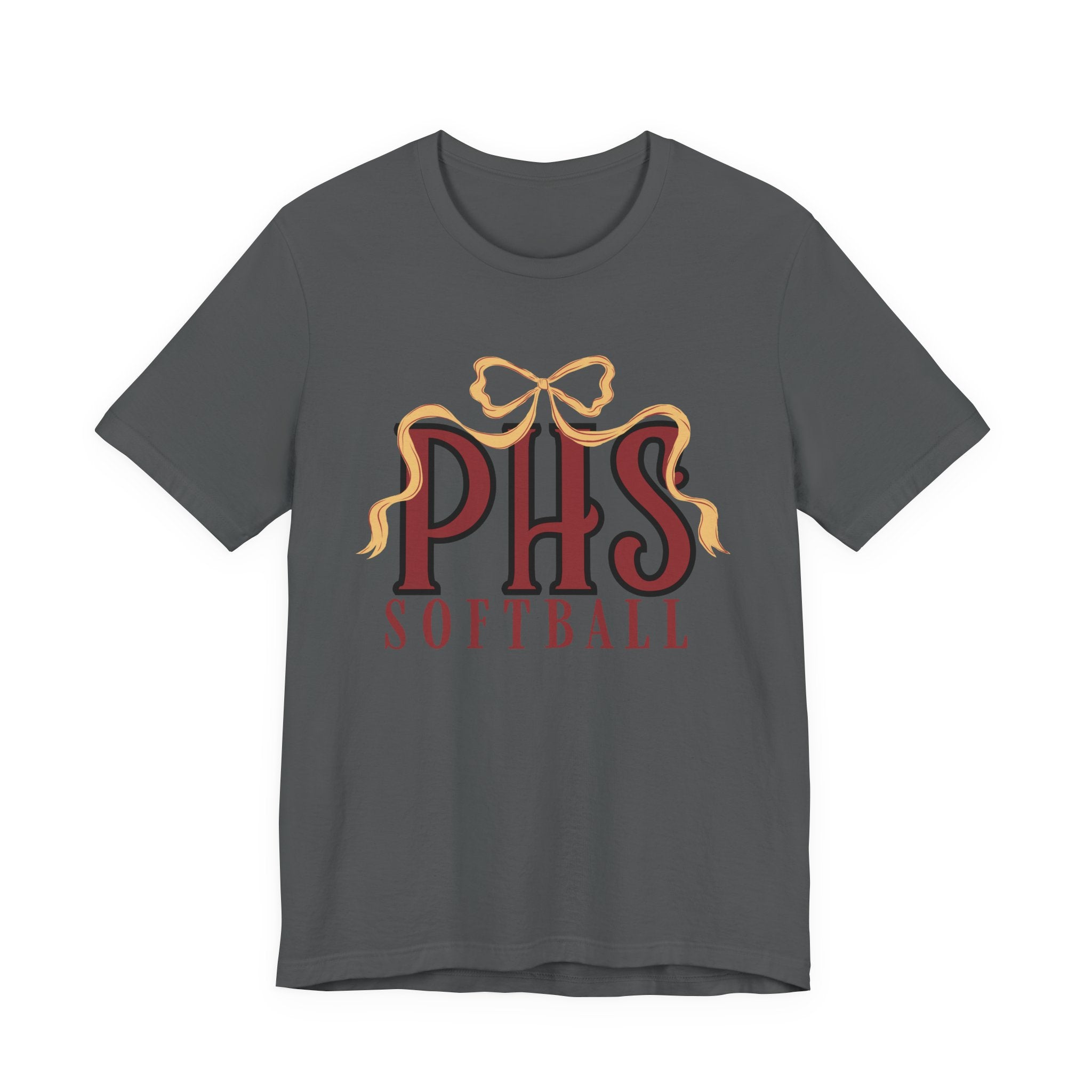 PHS Softball Ribbon Bow Tee