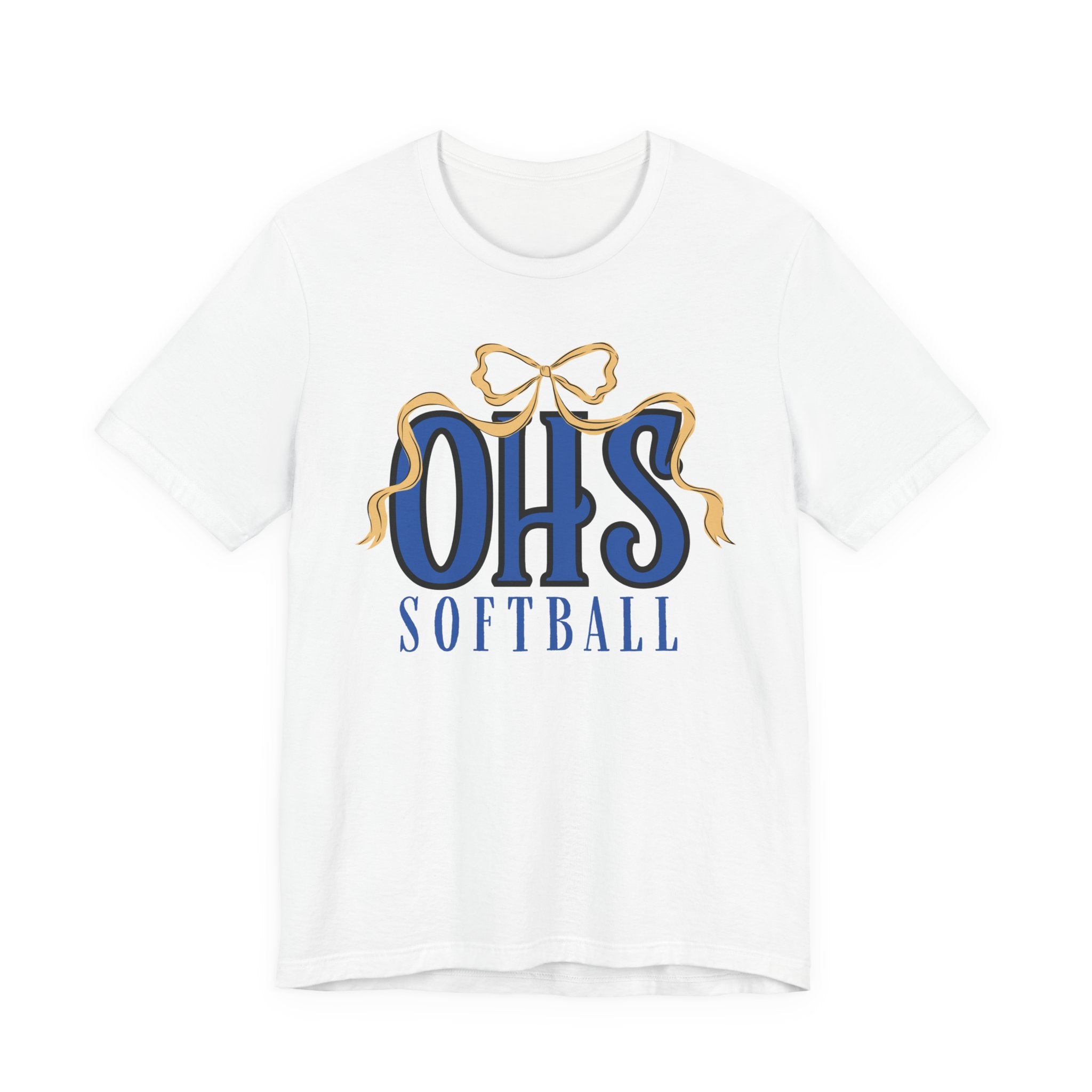 OHS Softball Ribbon Bow Tee