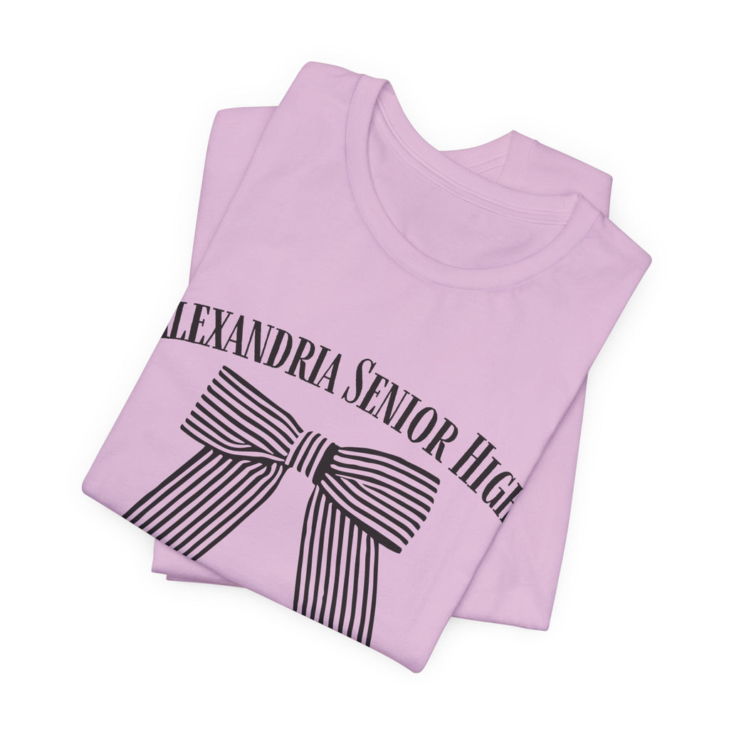 Alexandria Senior High Striped Bow Tee