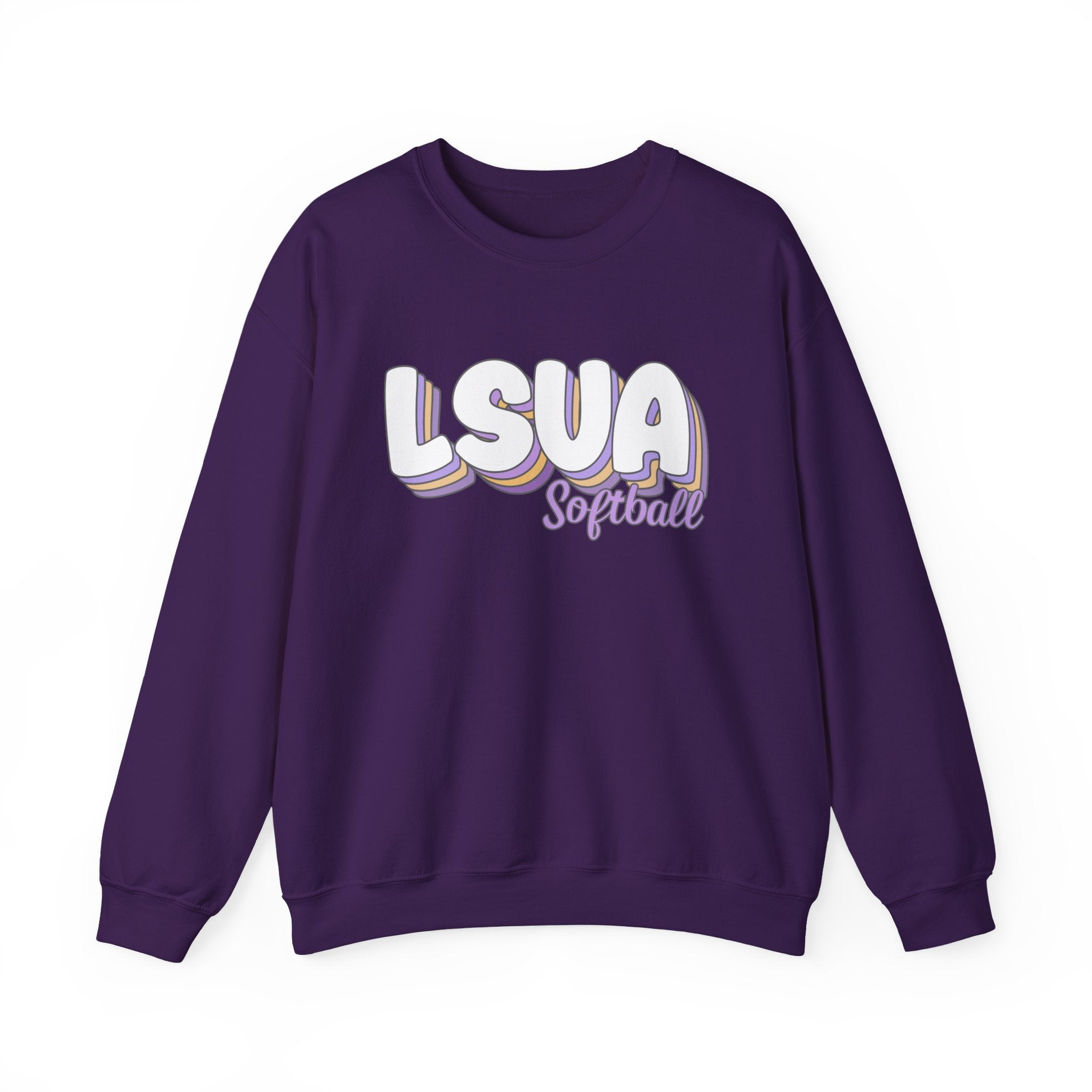 Stacked LSUA Softball Sweatshirt