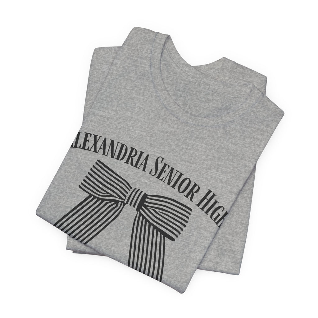 Alexandria Senior High Striped Bow Tee
